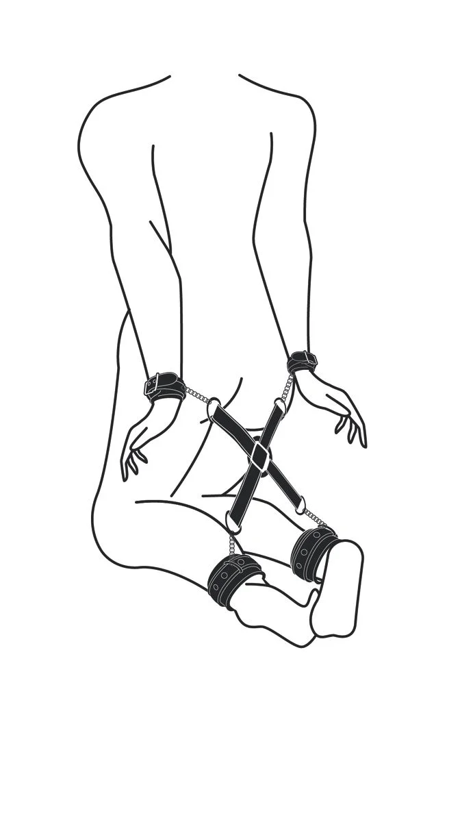 Fetish - Hogtie With Hand and Anklecuffs - Zwart