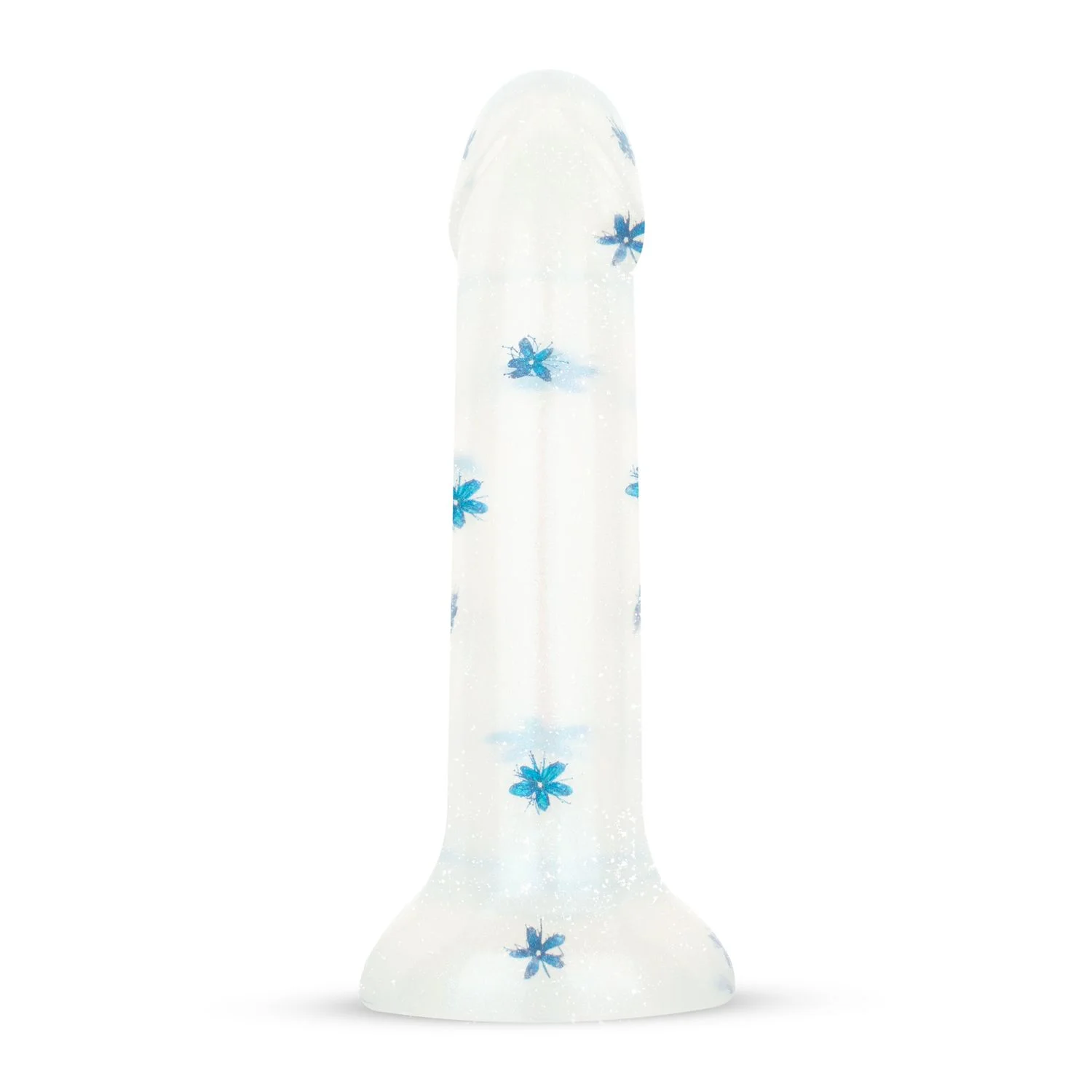 Dildo Collection Blossom Bliss Dildo – Blauw Glitterdesign 19 cm
