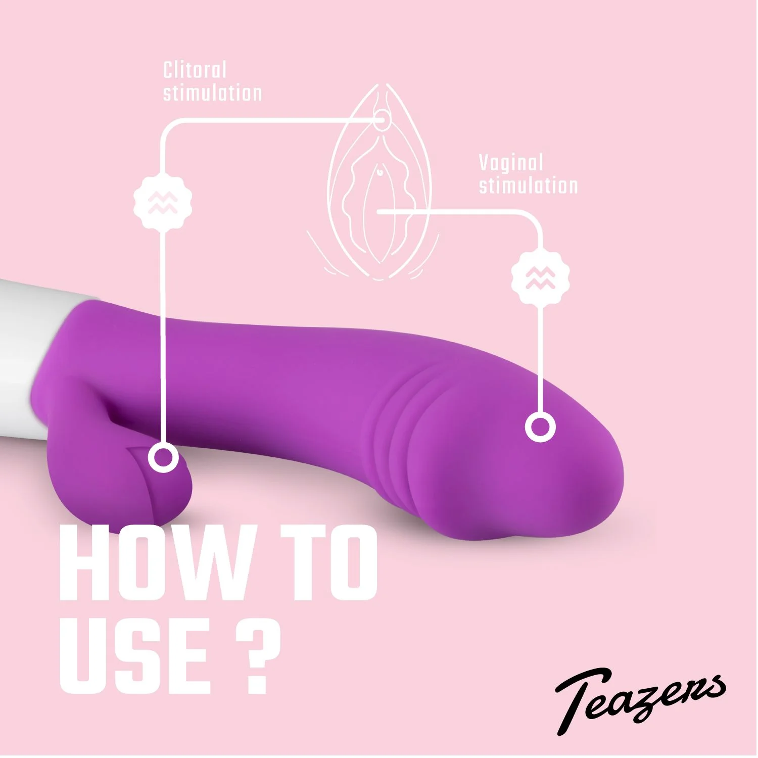 Teazers – Tarzanbocht Vibrator – Paars