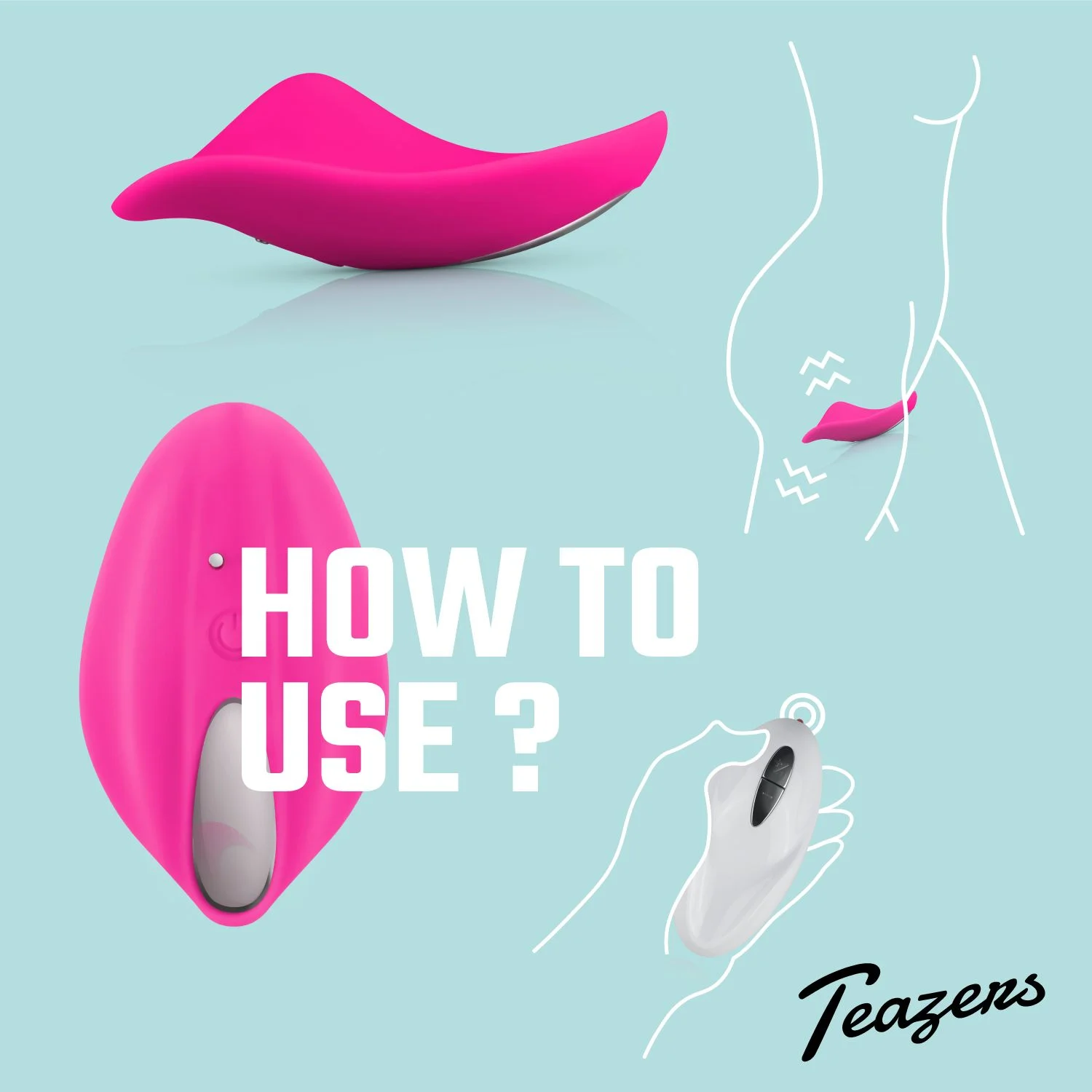 Teazers – Panty Pleasure Clitoris Vibrator – Roze