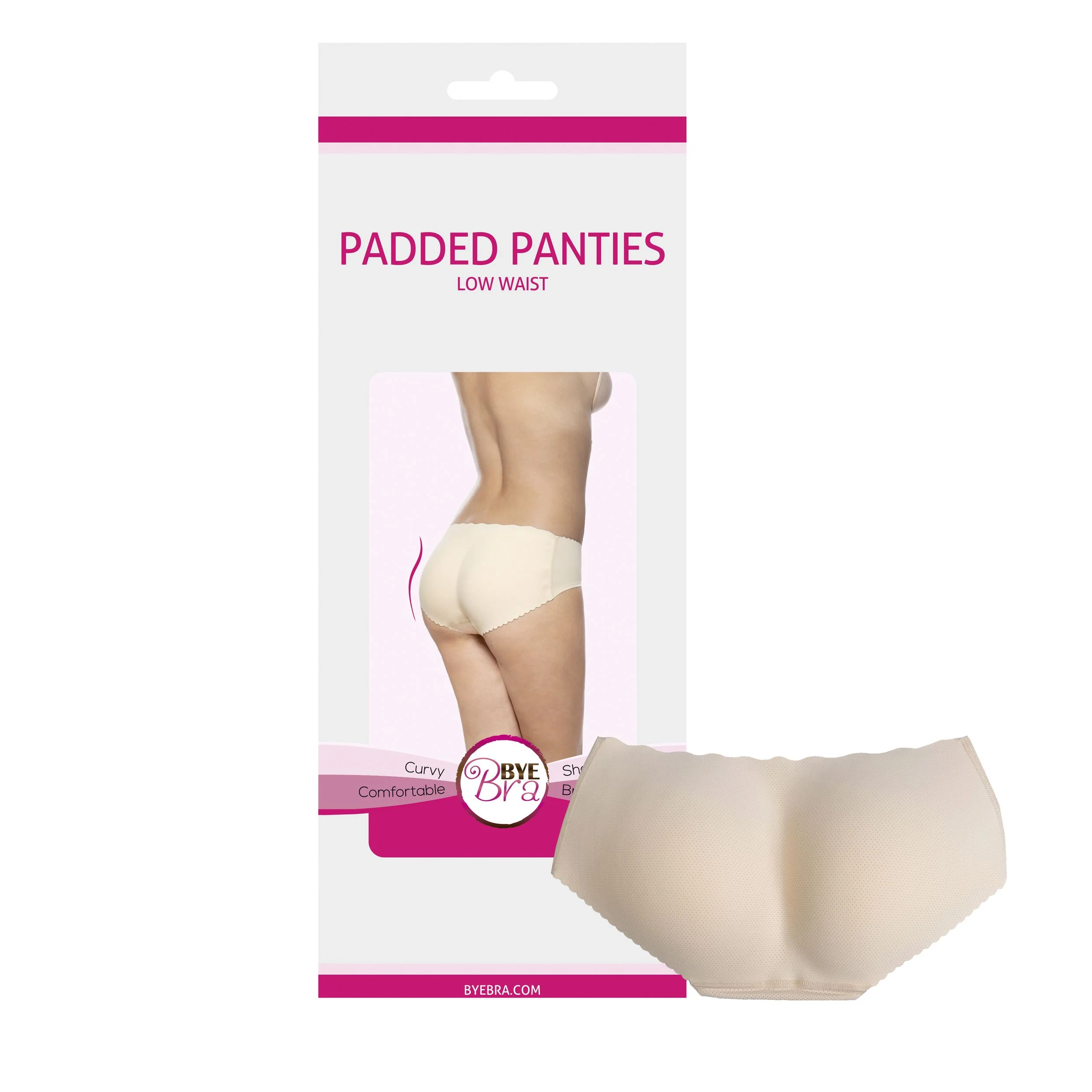 Bye Bra - Slip met Vulling Lage Taille Beige S