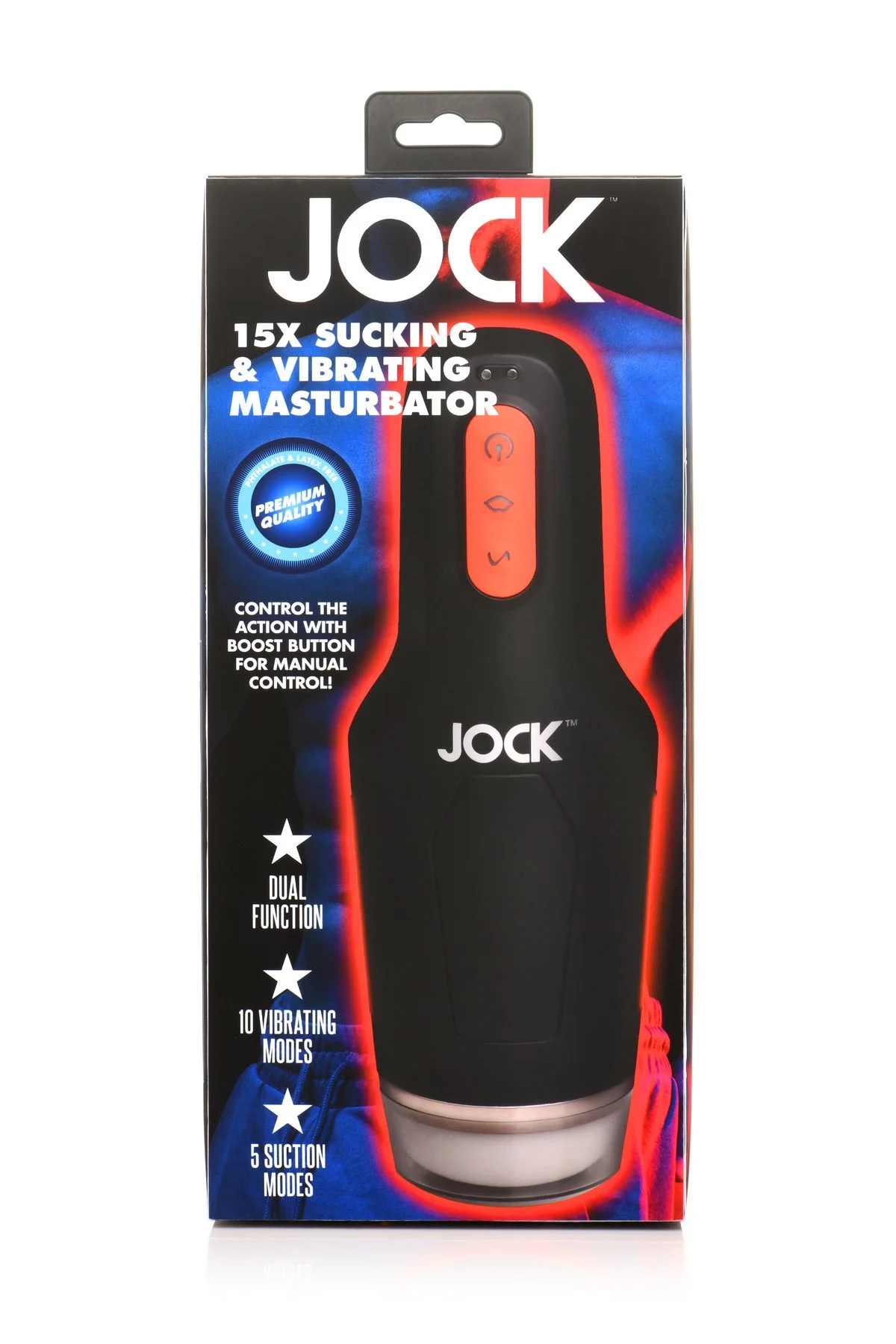 JOCK - Zuigende & Vibrerende Masturbator Oplaadbaar