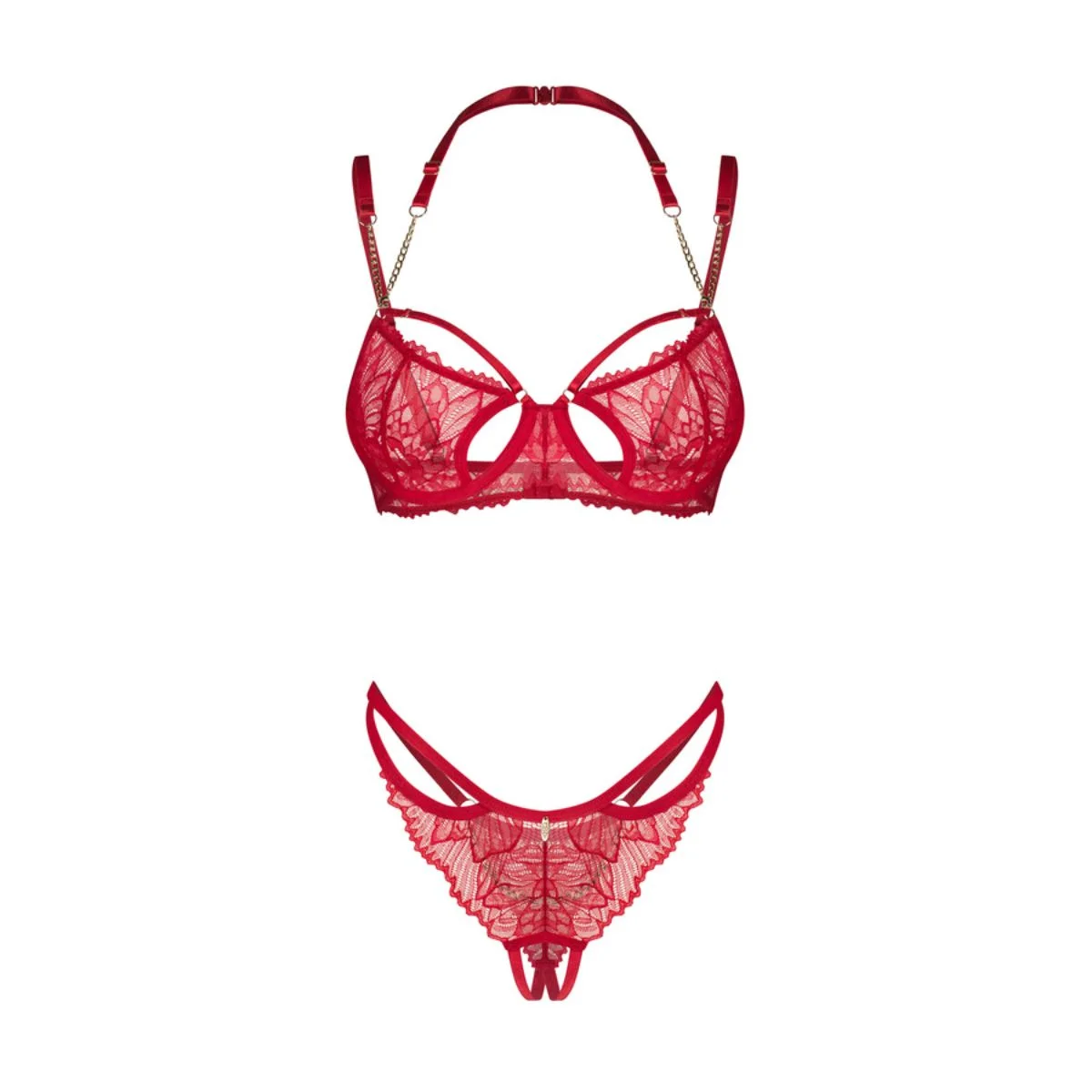 Obsessive – Matildea 2-Delige Open Set – Rood