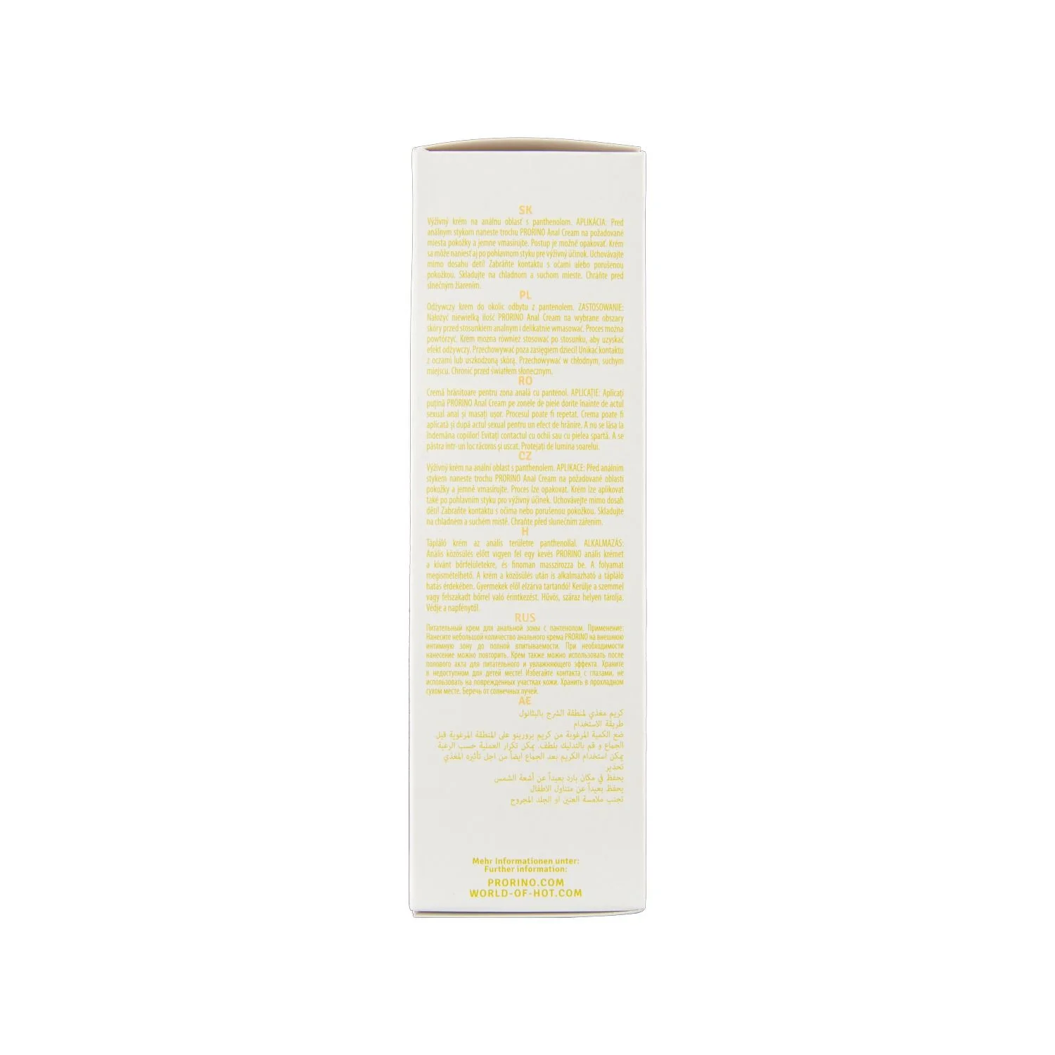 HOT - PRORINO Sensitive Anal Comfort Cream - 100 ml