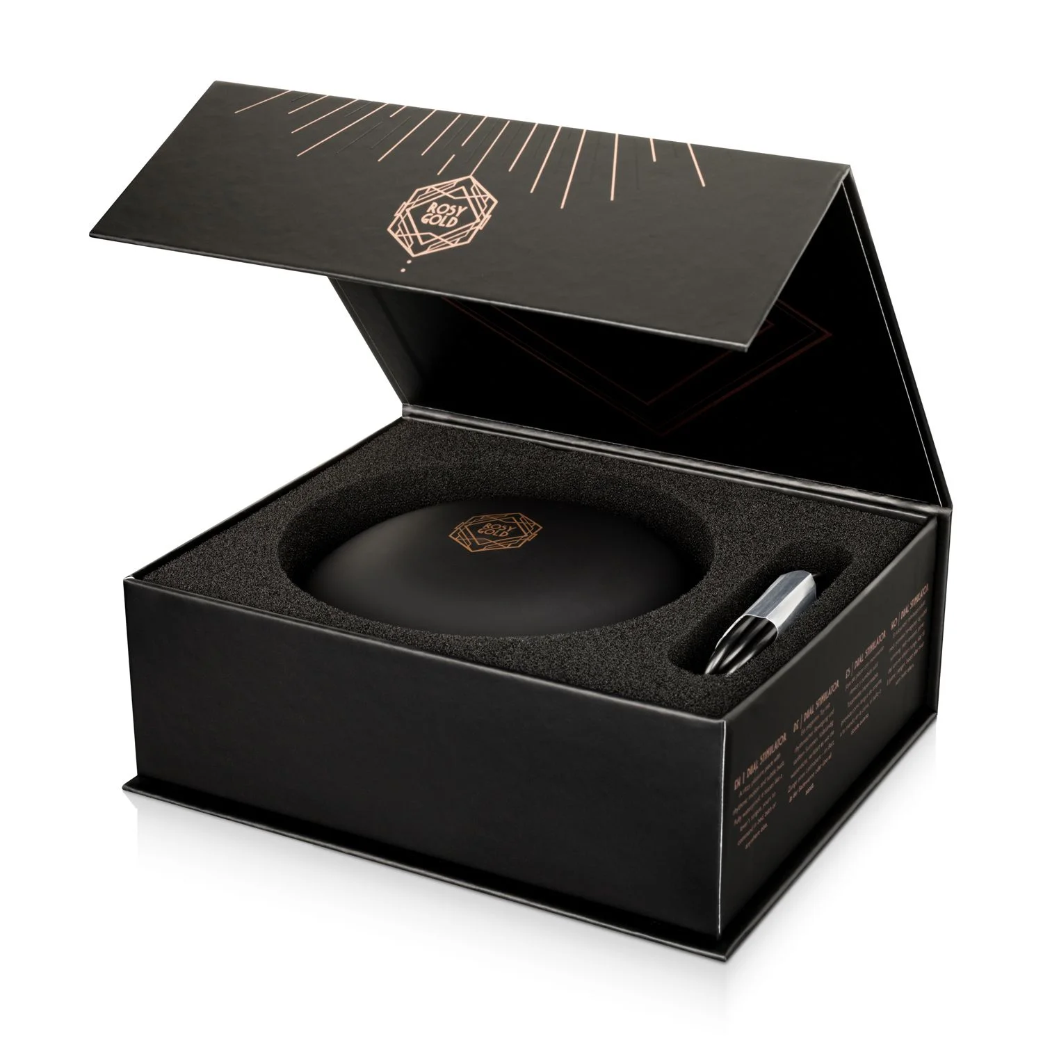 Rosy Gold – Wearable Vibrator met Luxe Oplaadcase – Zwart