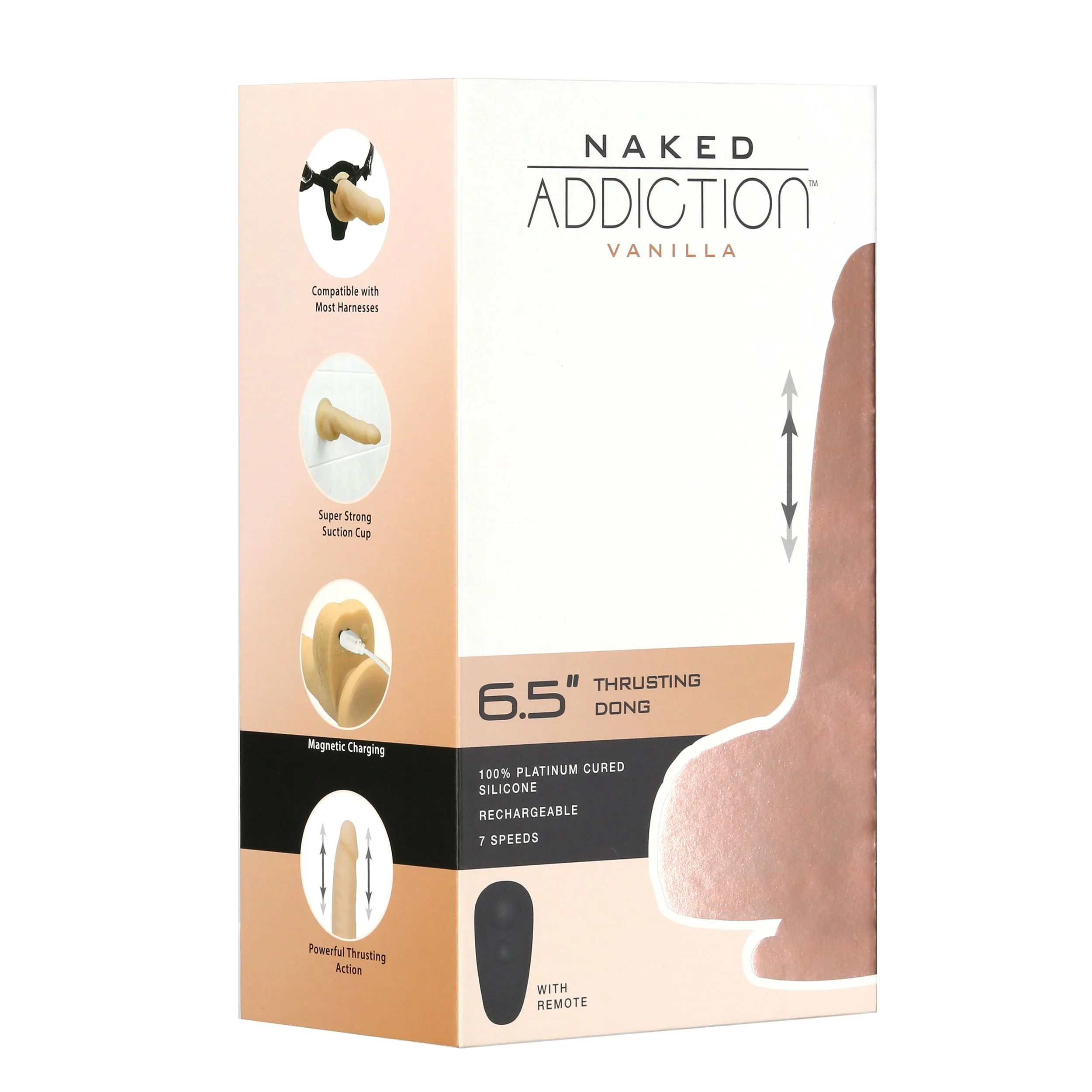 Naked Addiction - Thrusting Dong met Afstandsbediening 16,5 cm Vanilla