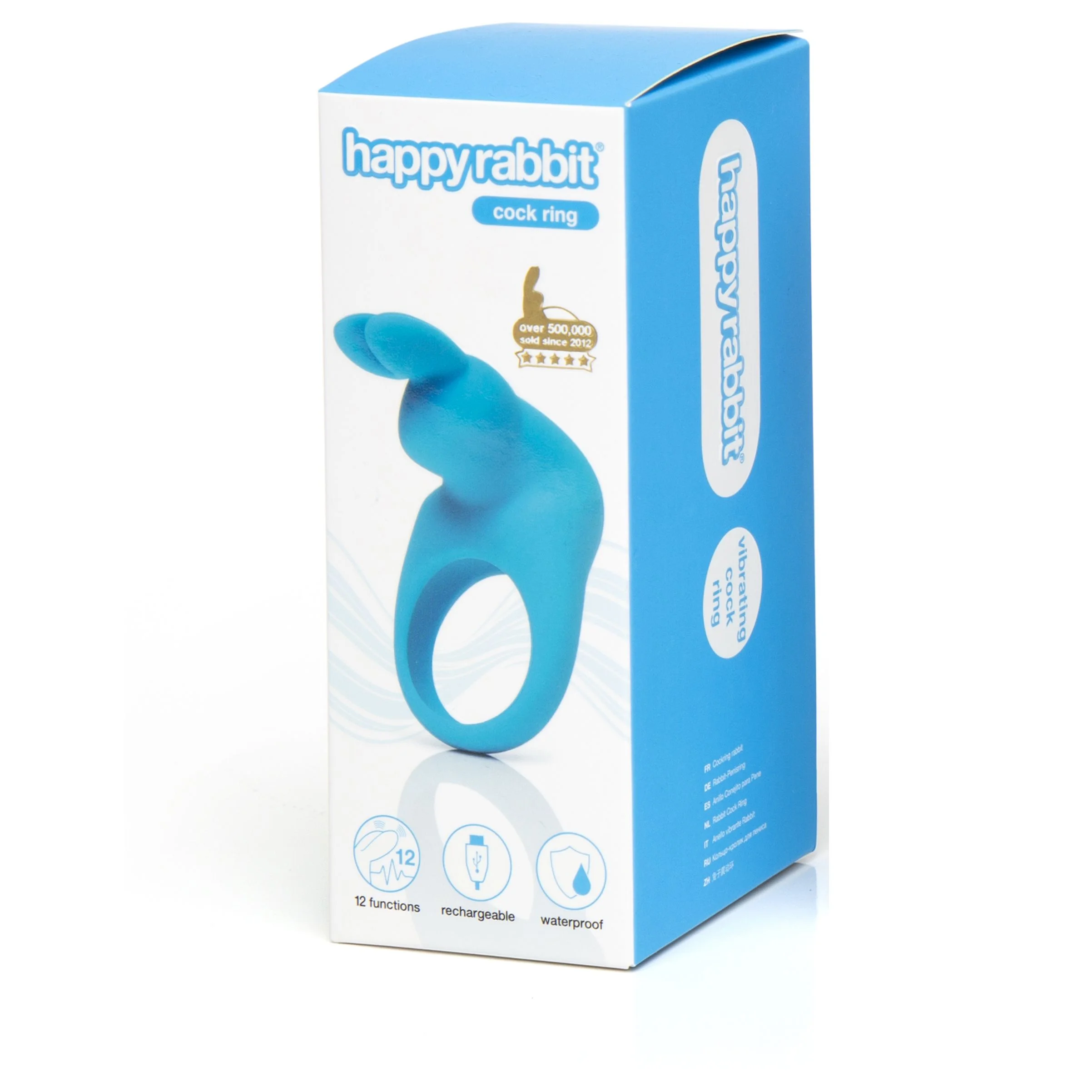 Happy Rabbit – Rabbit Cockring – Oplaadbaar Vibrerend – Blauw