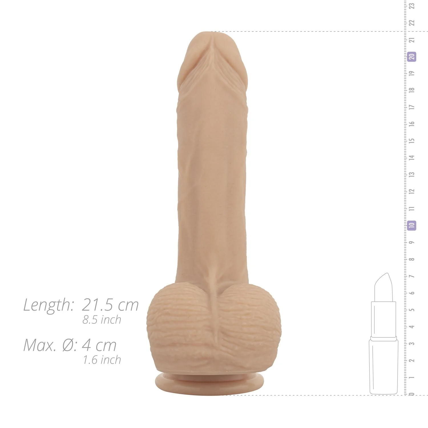 Real Fantasy -  Mason Stotende, Verwarmbare en Vibrerende Dildo