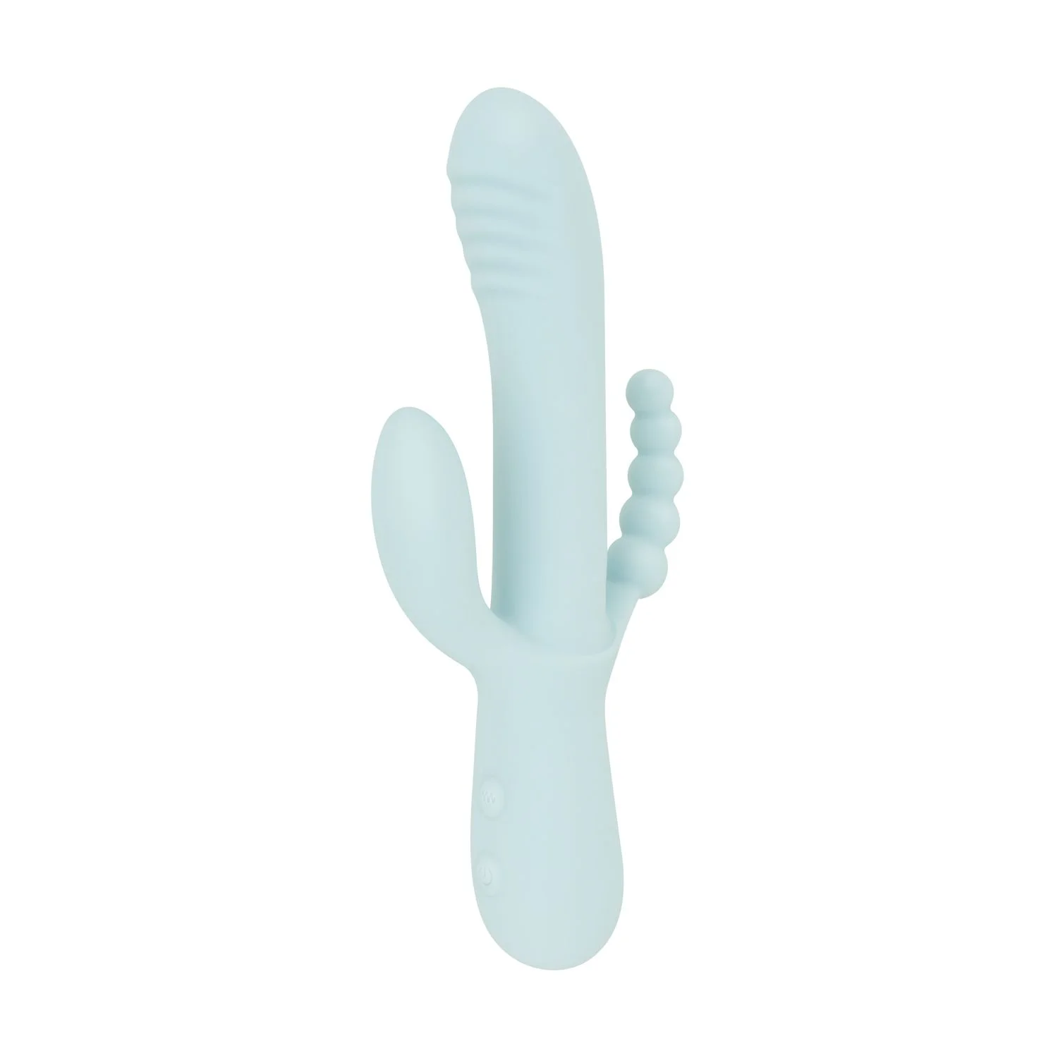 Good Vibes Only - Triple Stimulation Vibe - Soft Silicone - Blauw
