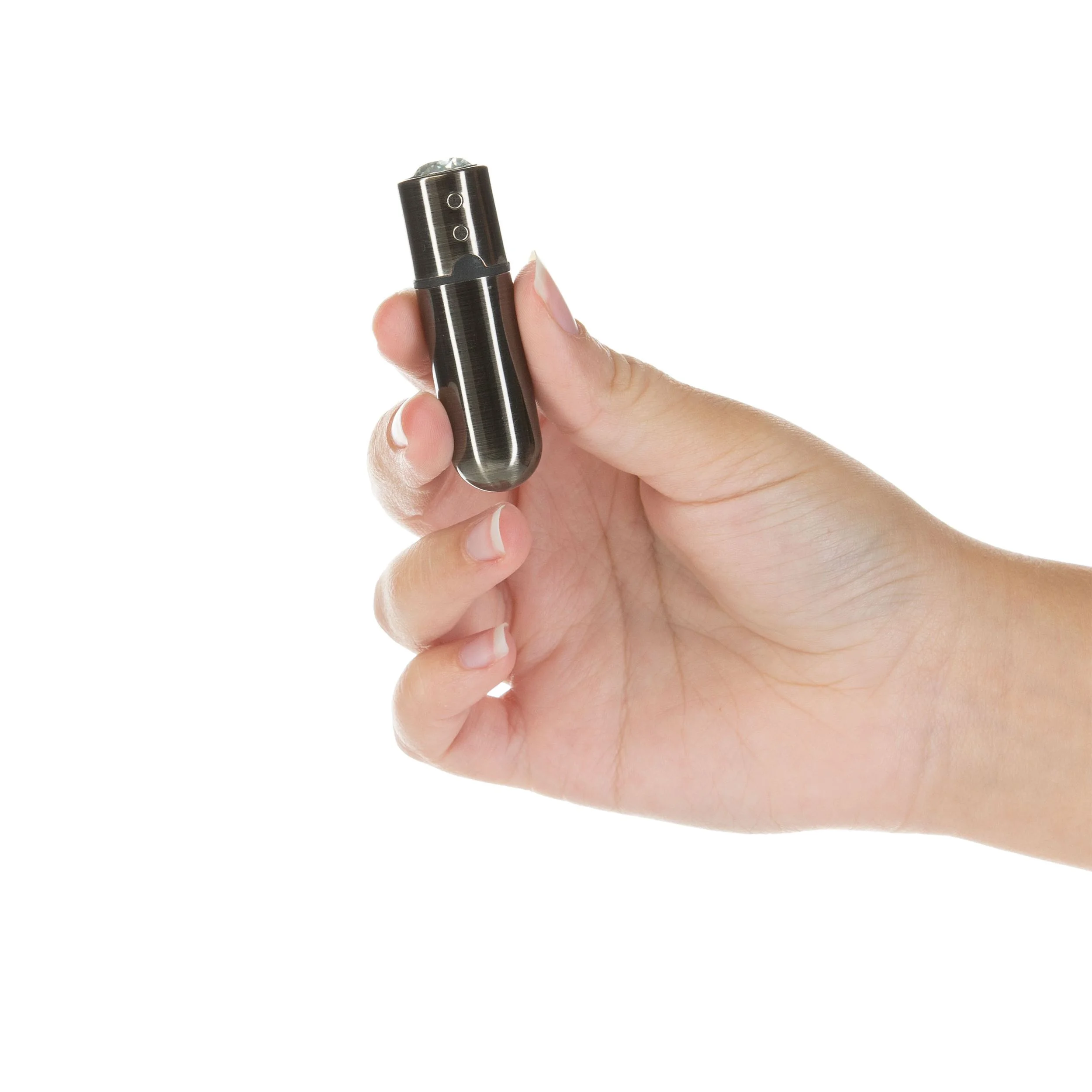 PowerBullet - First Class Mini Bulllet met Kristal 9 Standen Gun Metal