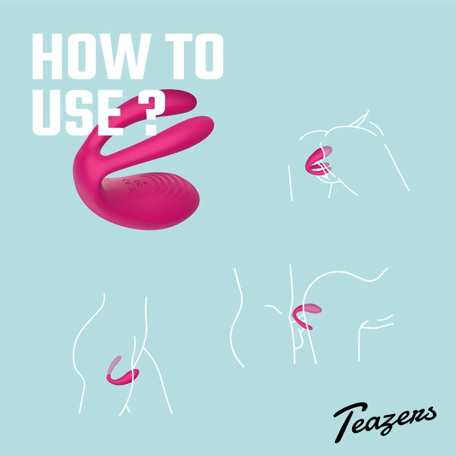 Teazers Koppel vibrator met Afstandsbediening