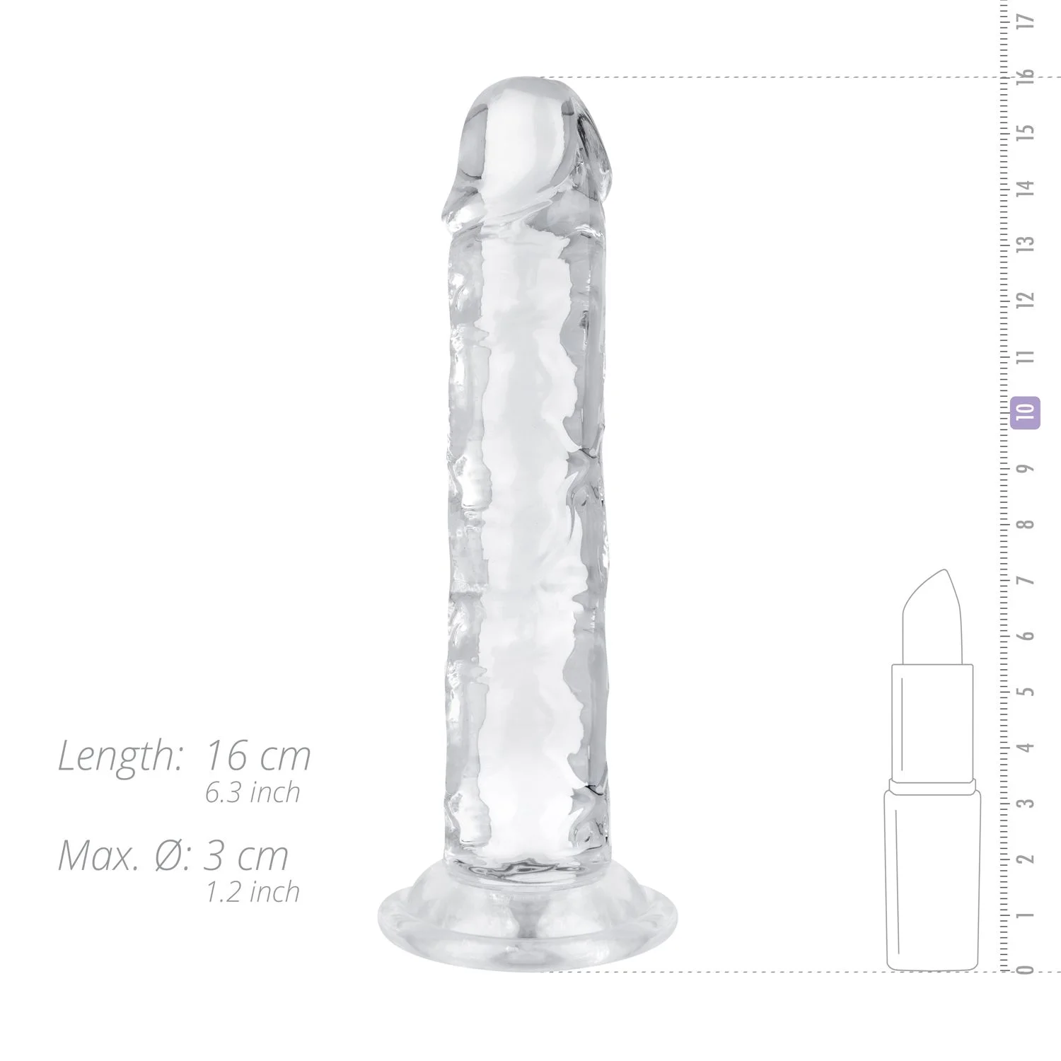 Jelly Dildo zonder Ballen - 14 cm