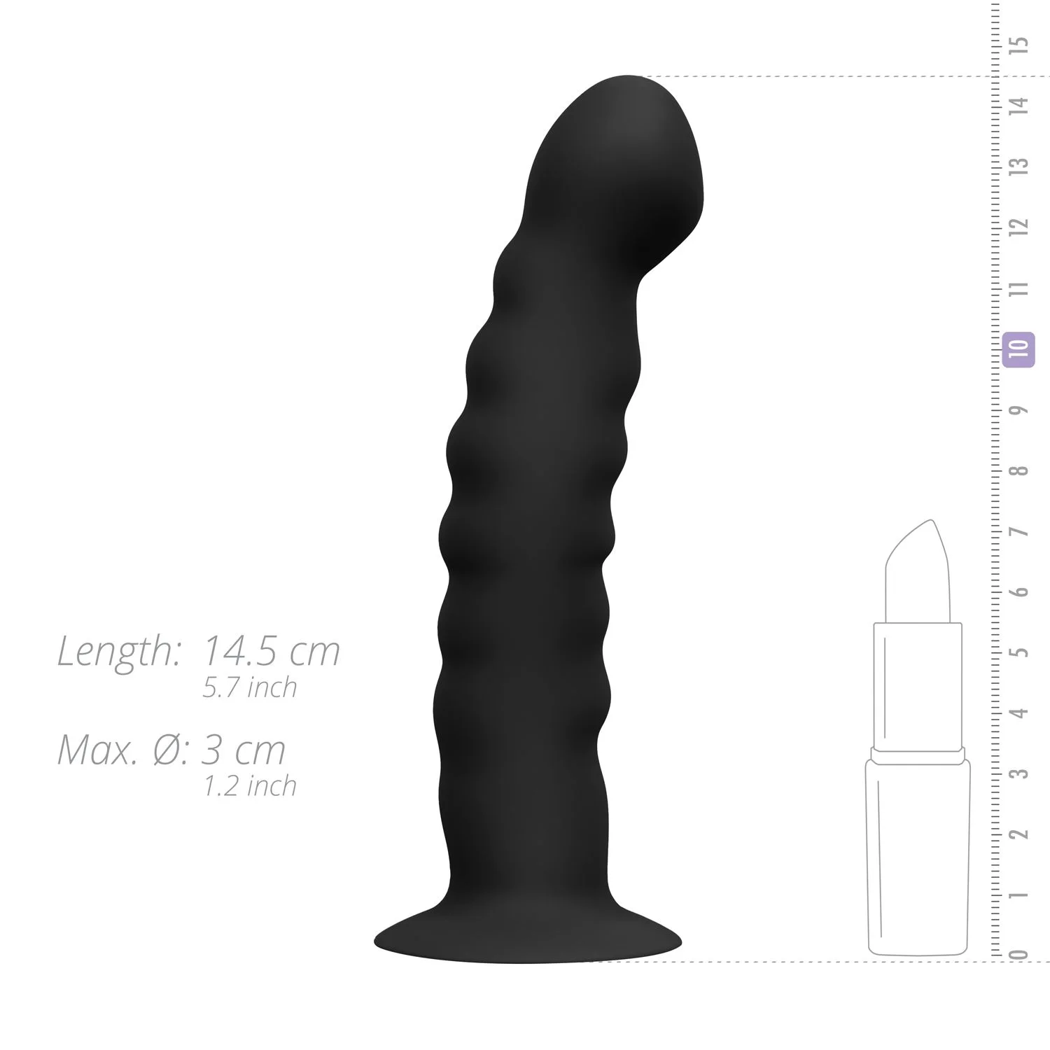 Fetish - Siliconen Strap-On - Gebogen