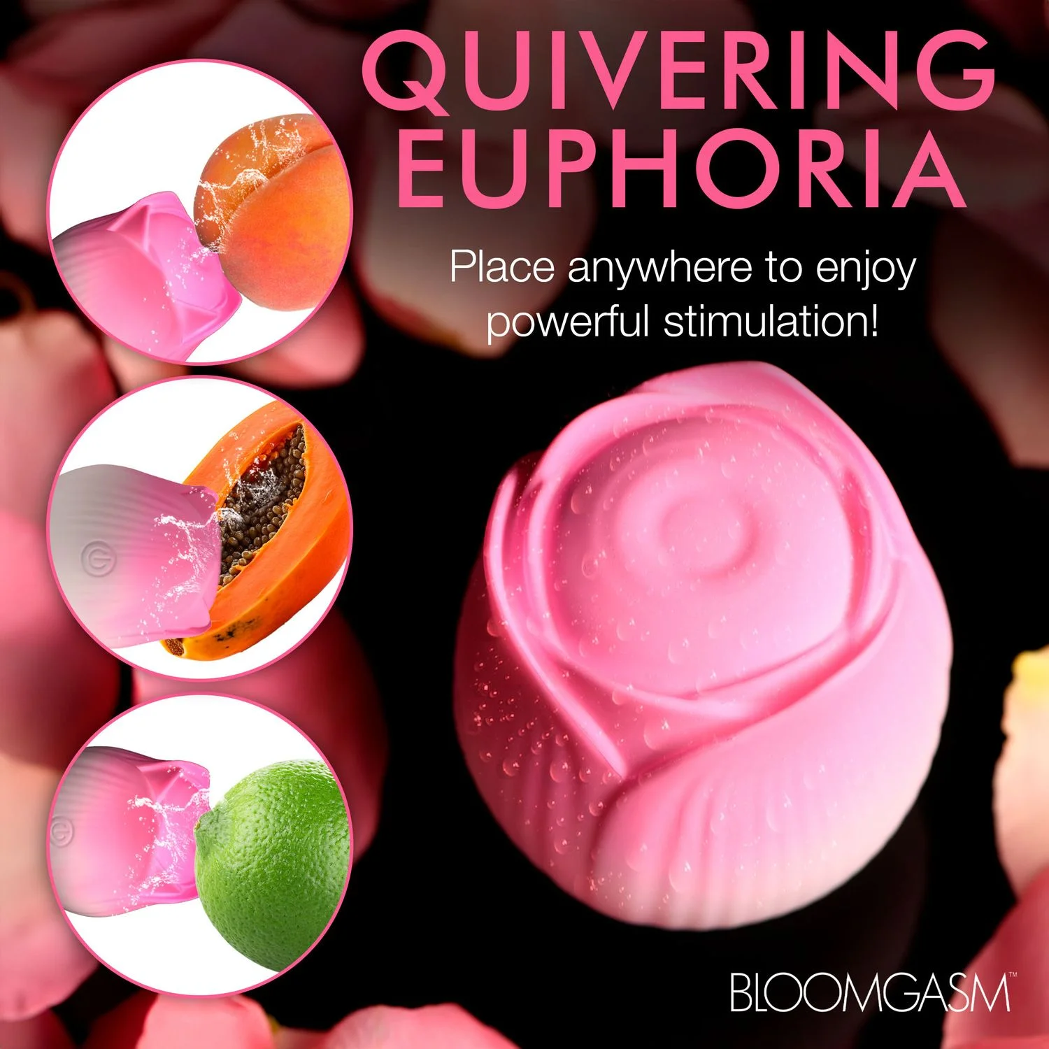 BLOOMGASM - Pulsing Petals Stimulator Tapfunctie Roos - Roze