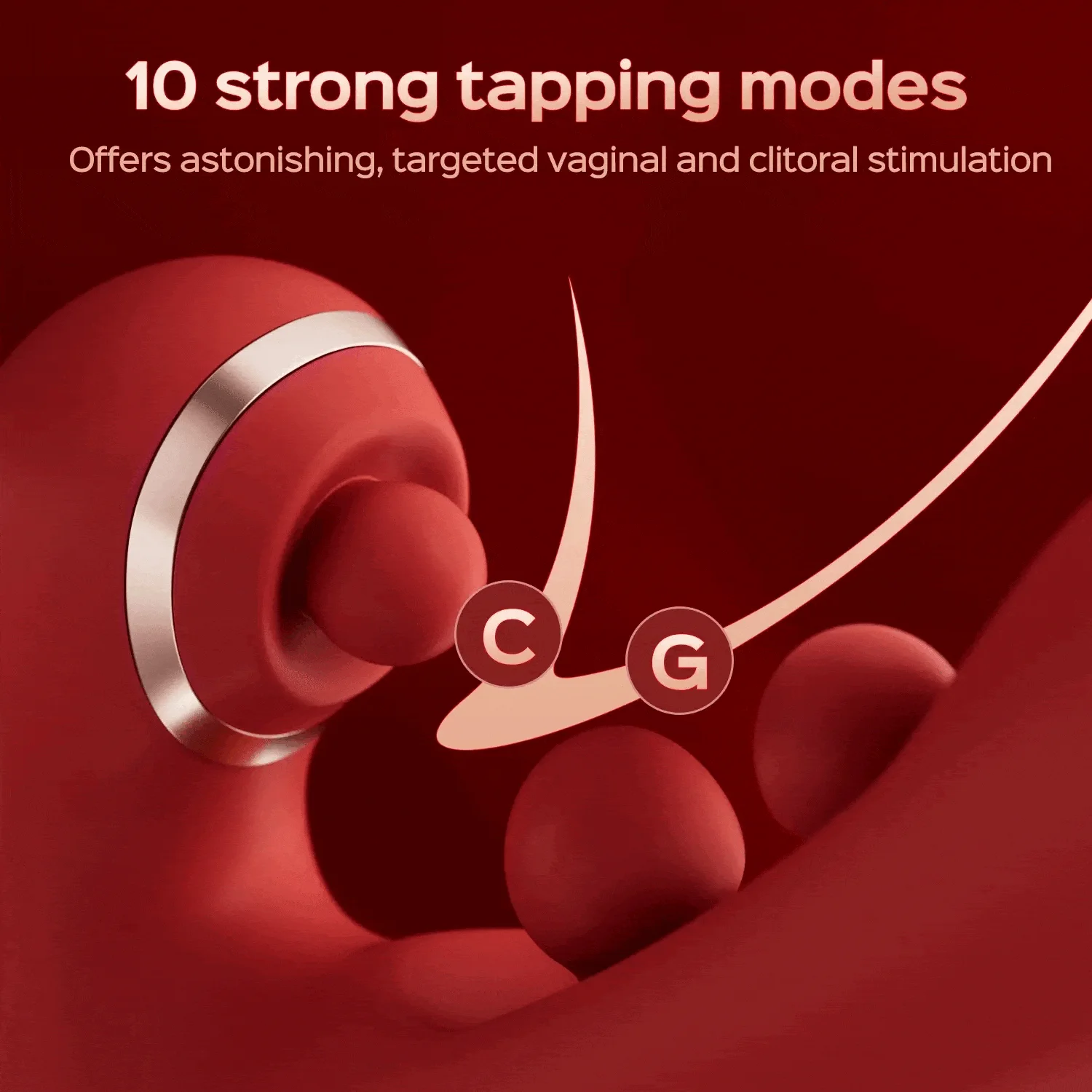 HoneyPlayBox – Tickler Wiggling Tapping Vibrator – Rood