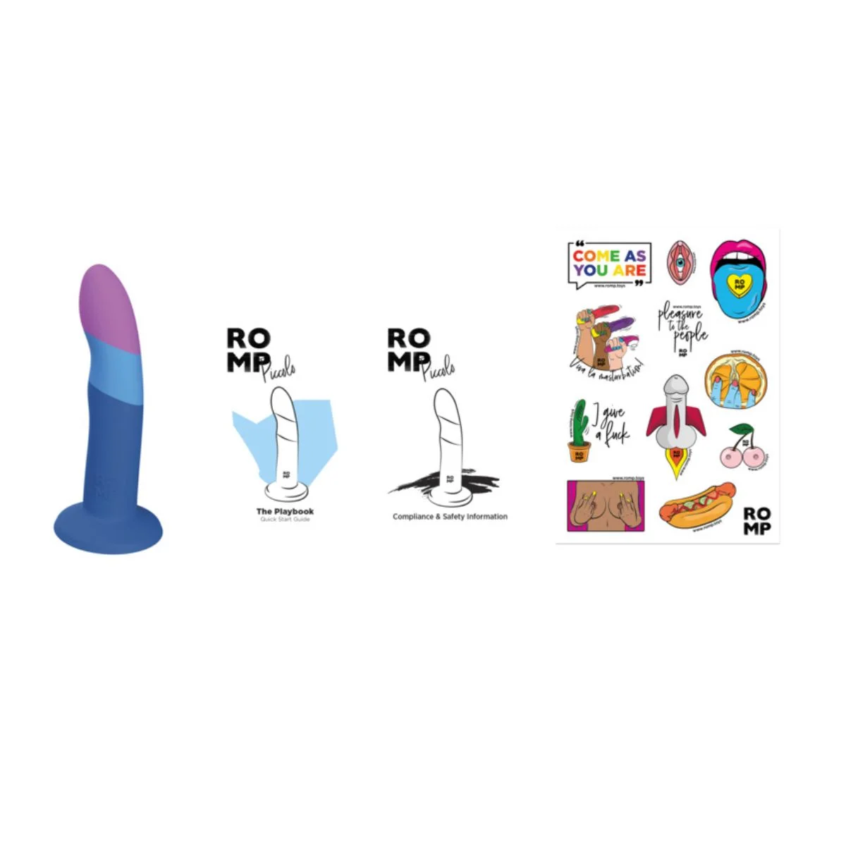 ROMP – Piccolo Vibrerende Dildo – Blauw