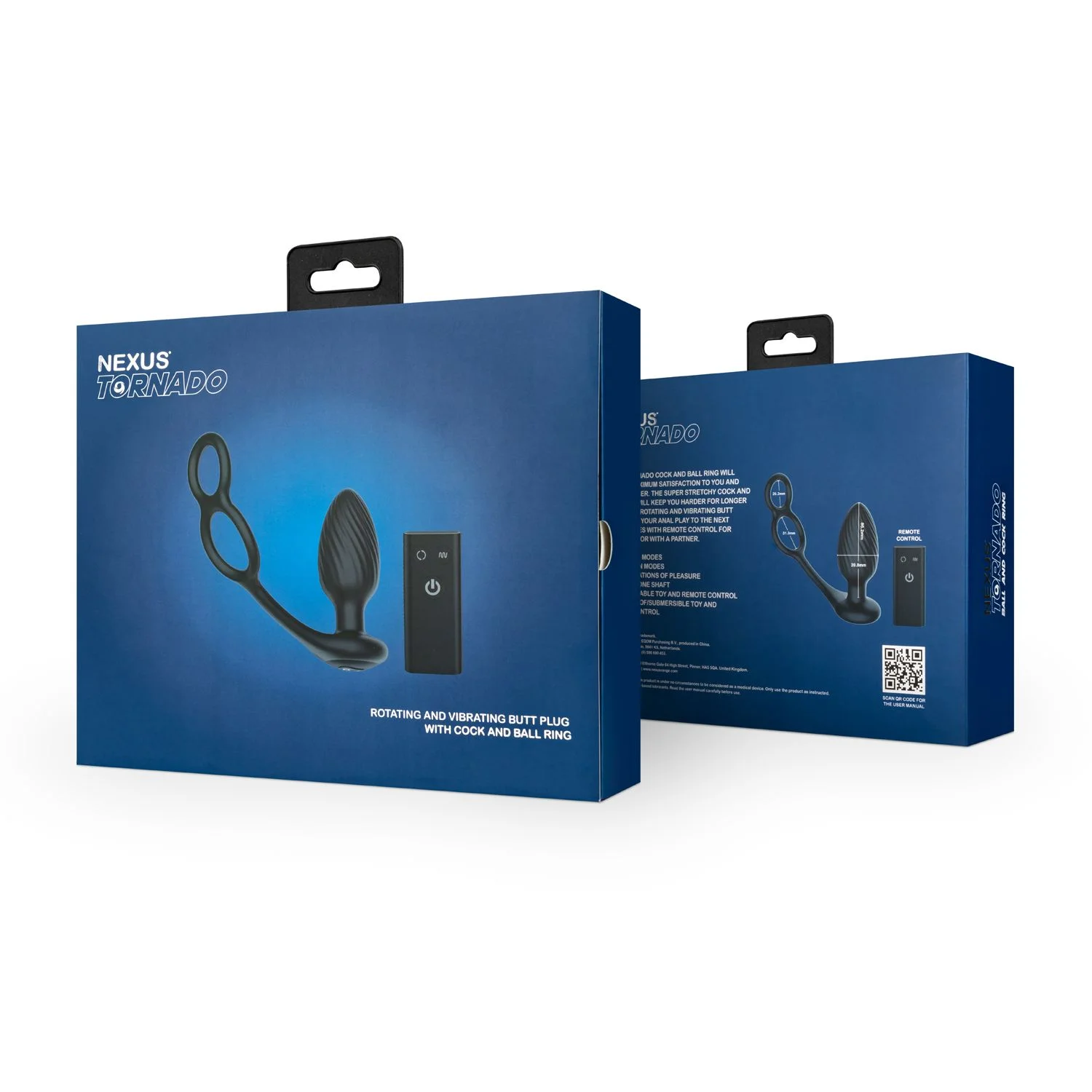 Nexus - Tornado Roterende Anaal Plug met Cock & Ball Rings