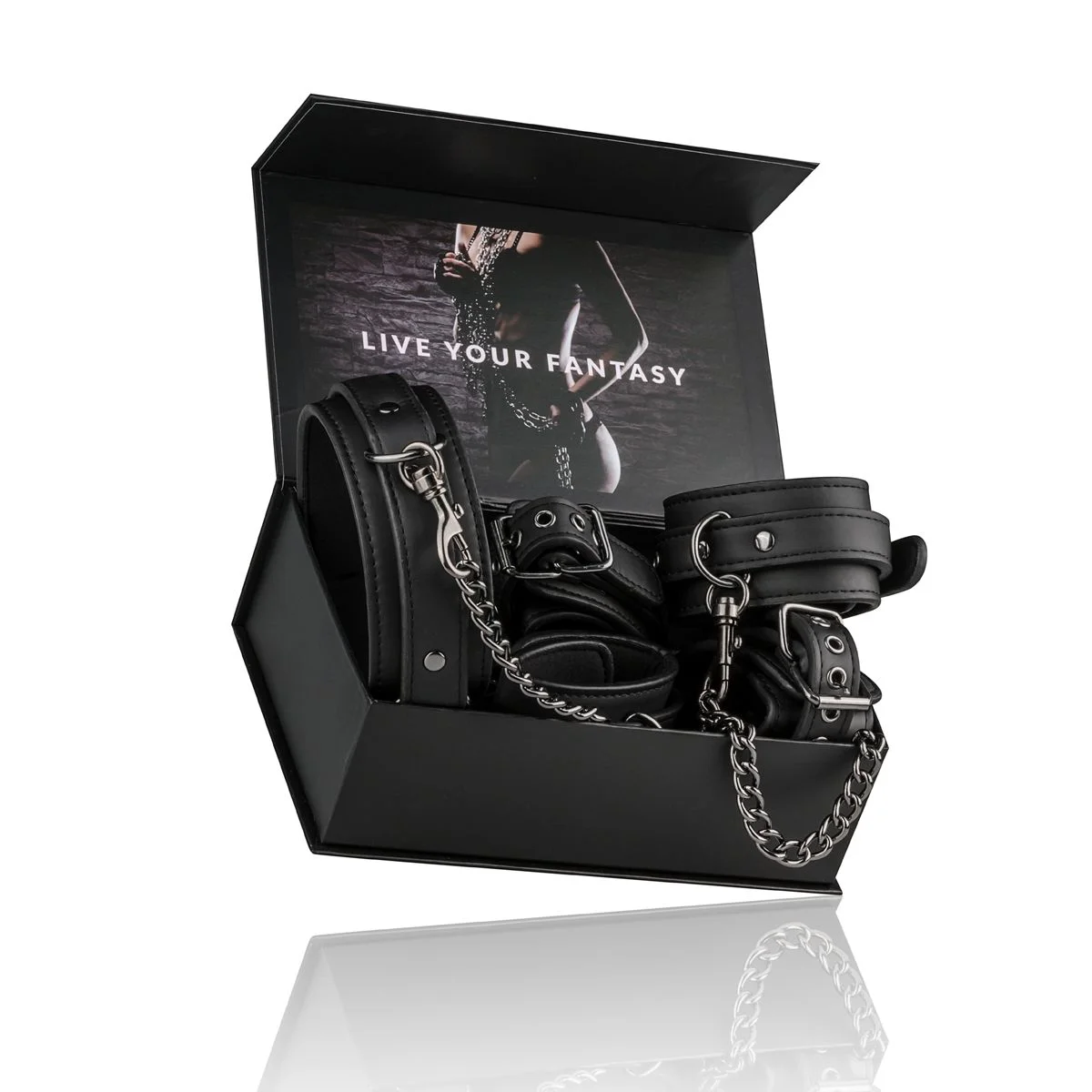 Fetish - Bondage Set - Halsband en Hand - en Enkelboeien