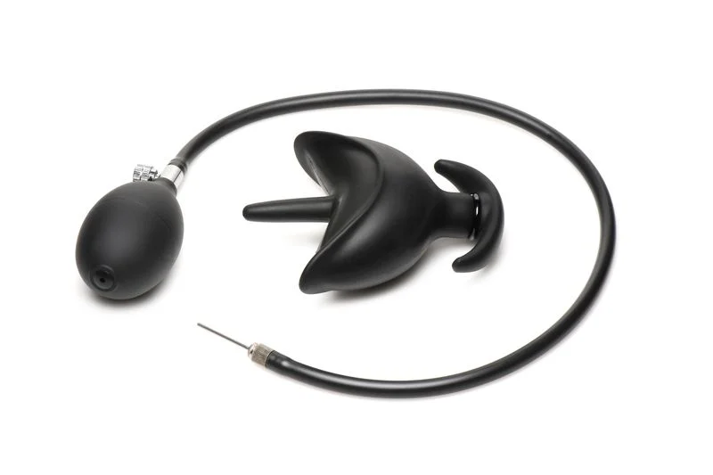 Opblaasbare Siliconen Anaal Plug - Zwart