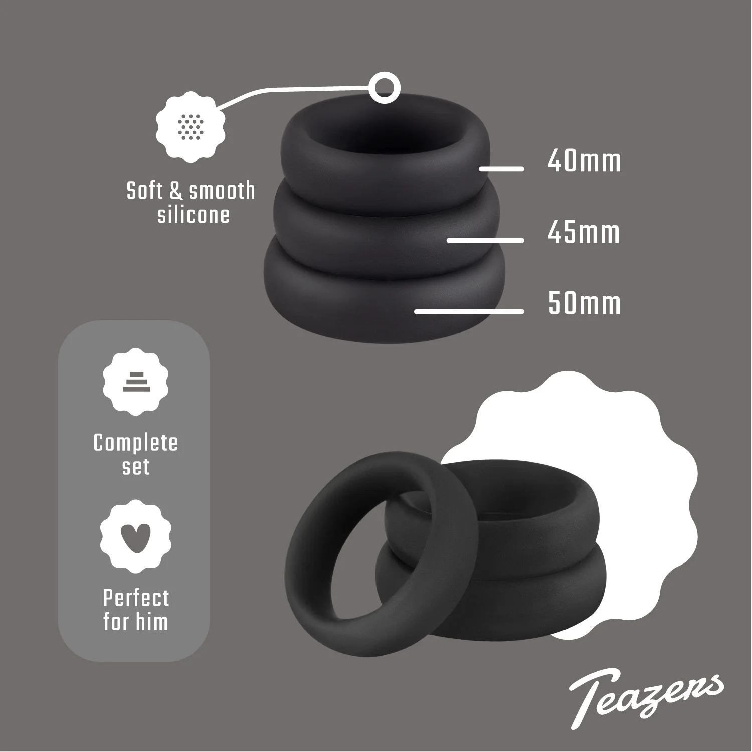 Teazers Cock- En Balring Set - 3 Stuks