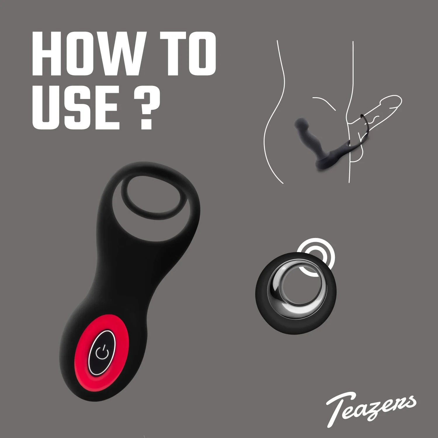 Teazers Cock And Ball Ring Prostate Vibrator Met Afstandsbediening