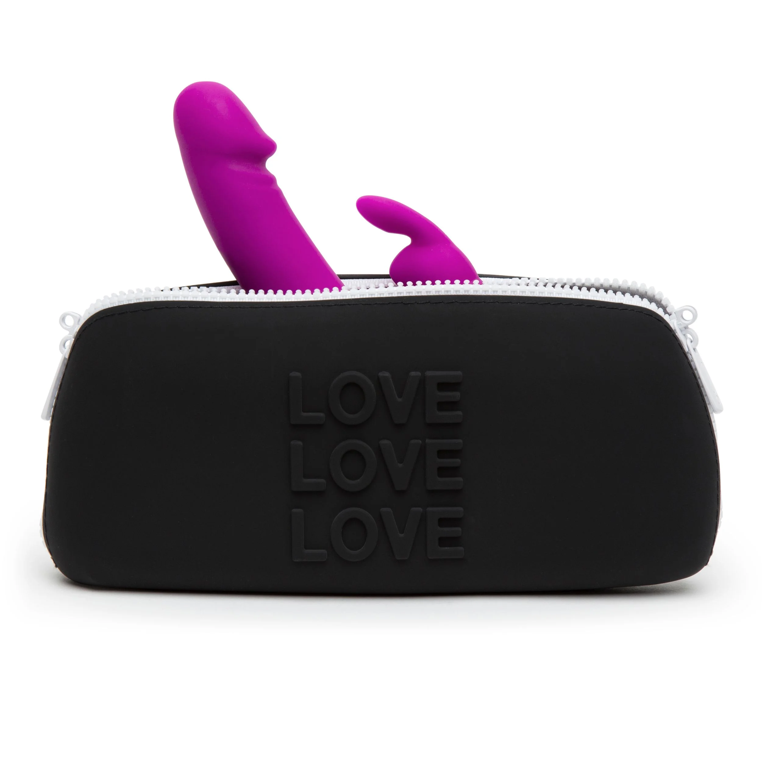 Happy Rabbit - LOVE Opbergtas met Rits Medium Zwart