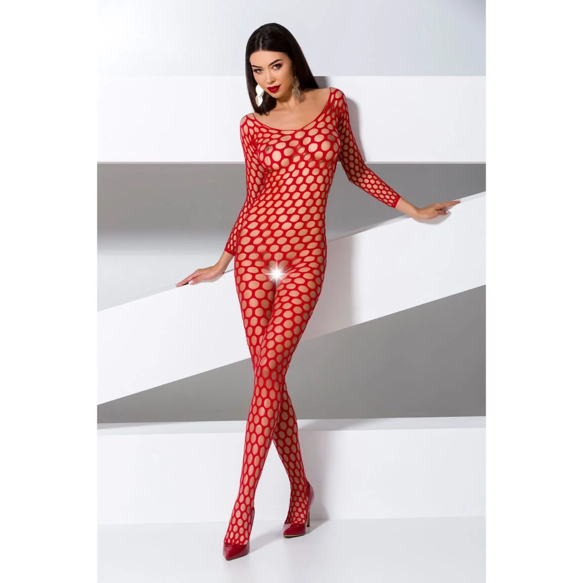 Passion - BS077 Catsuit - Rood