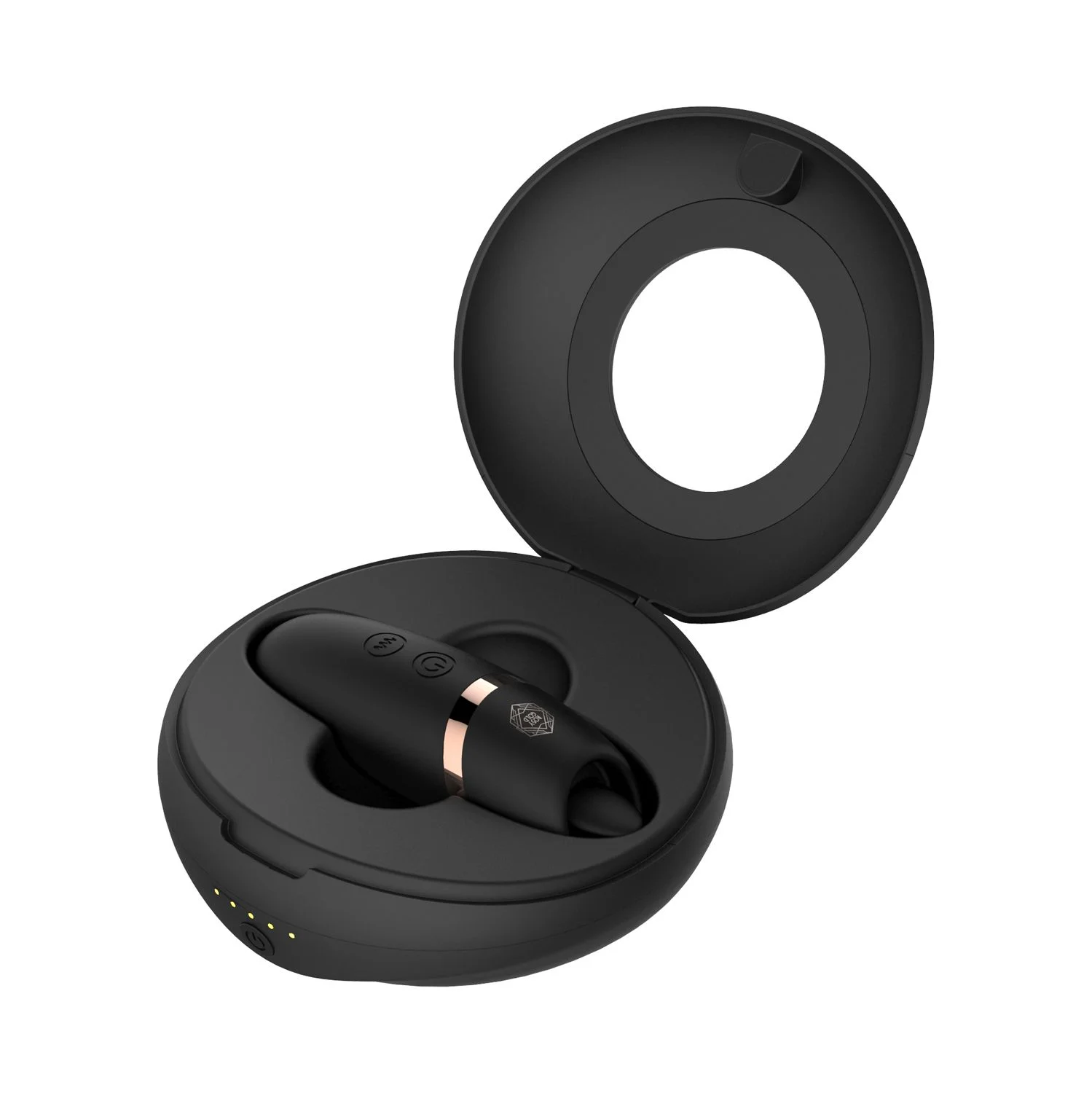 Rosy Gold – Licking Stimulator met Luxe Oplaadcase – Zwart