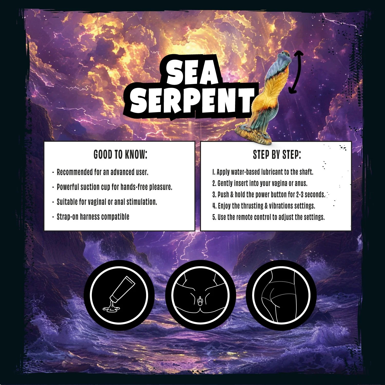 Mythical Mates - Sea Serpent Stotende Dildo - 26 cm