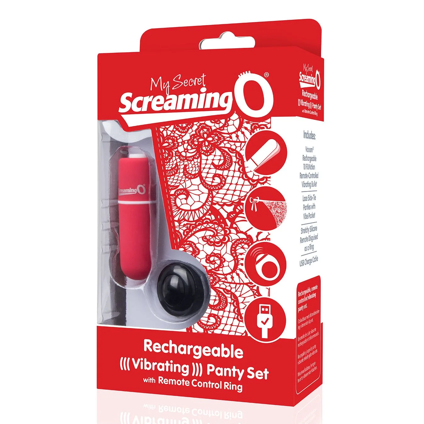 The Screaming O - Charged Remote Control Panty Vibe Rood