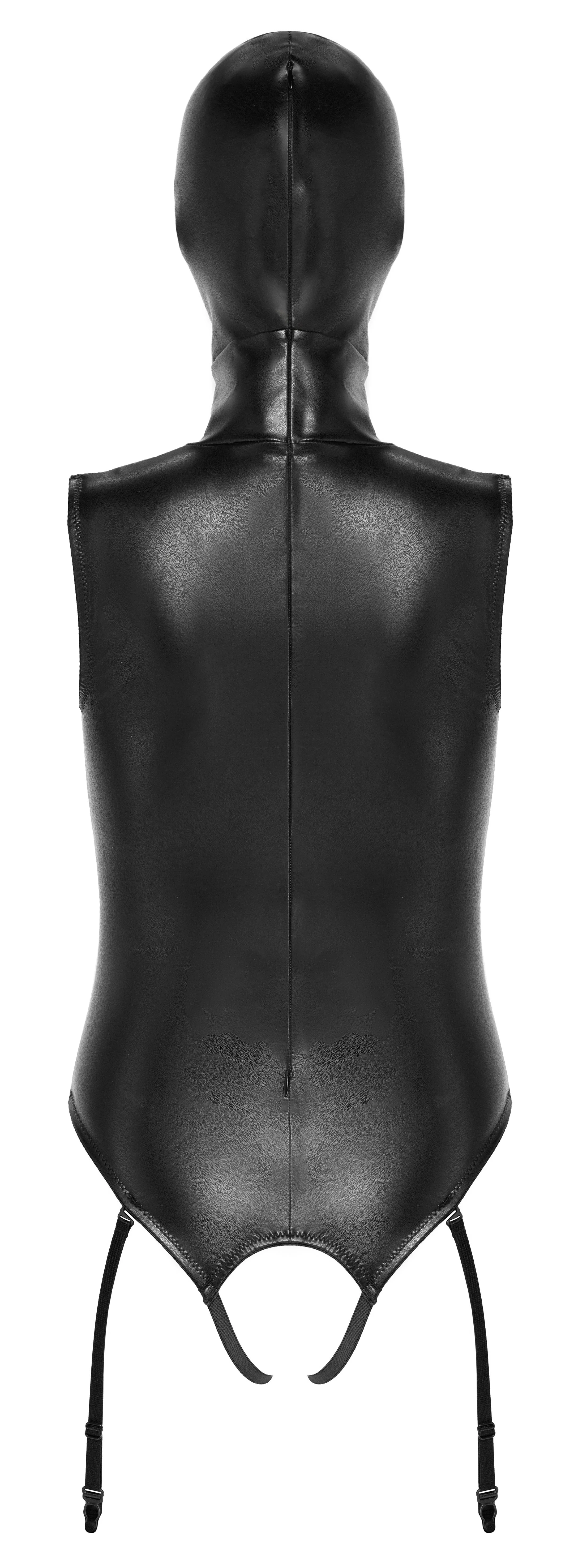 Bad Kitty – Open Cup Body met Hoofdkap – Zwart