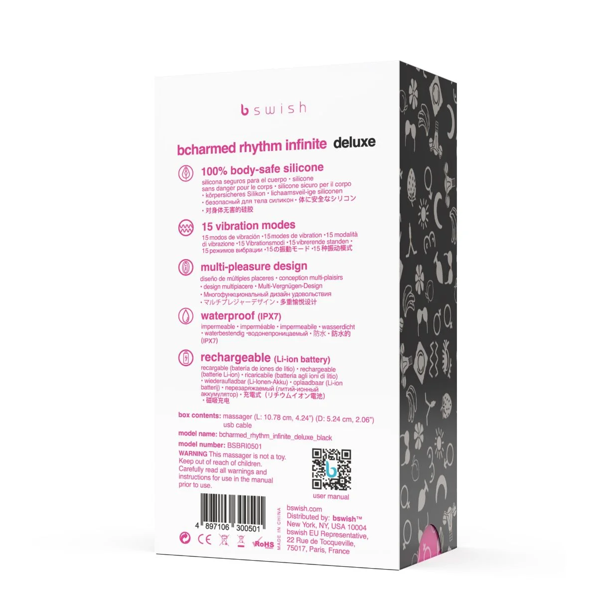 Bswish - Bcharmed Rhythm Infinite Deluxe Koppelvibrator - Zwart