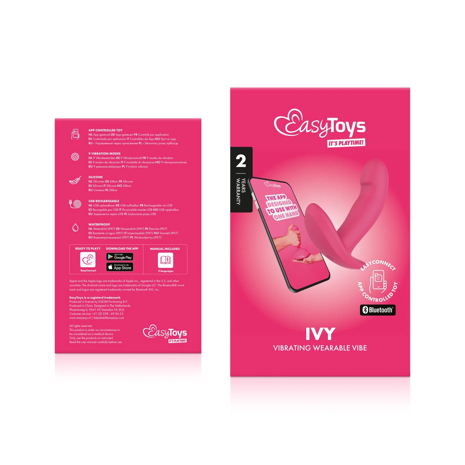 EasyConnect - Draagbare Vibrator Ivy app gestuurd