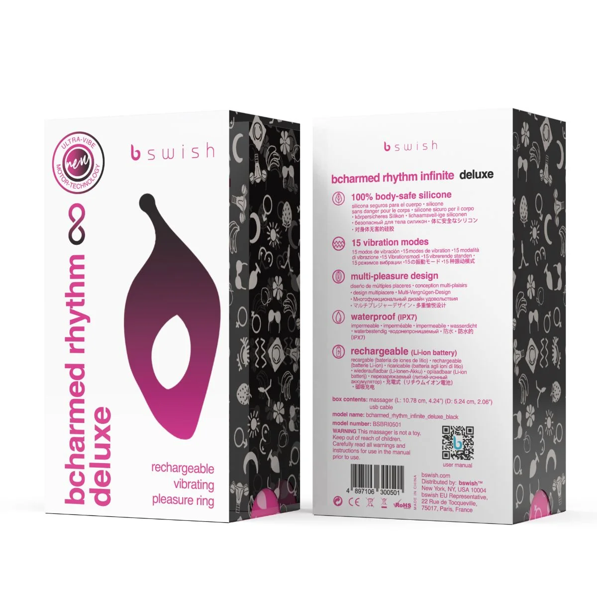 Bswish - Bcharmed Rhythm Infinite Deluxe Koppelvibrator - Zwart