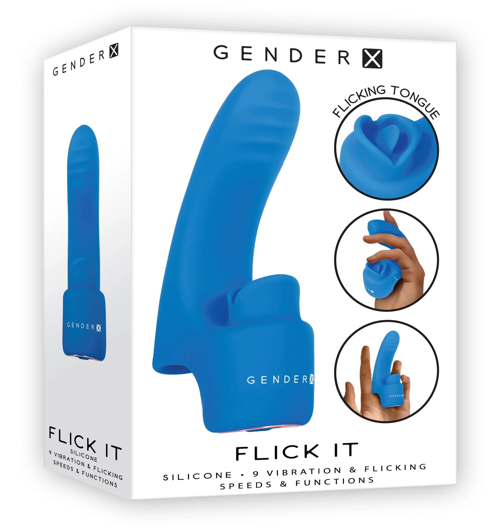 Evolved - Flick It Vinger Vibrator - Blauw