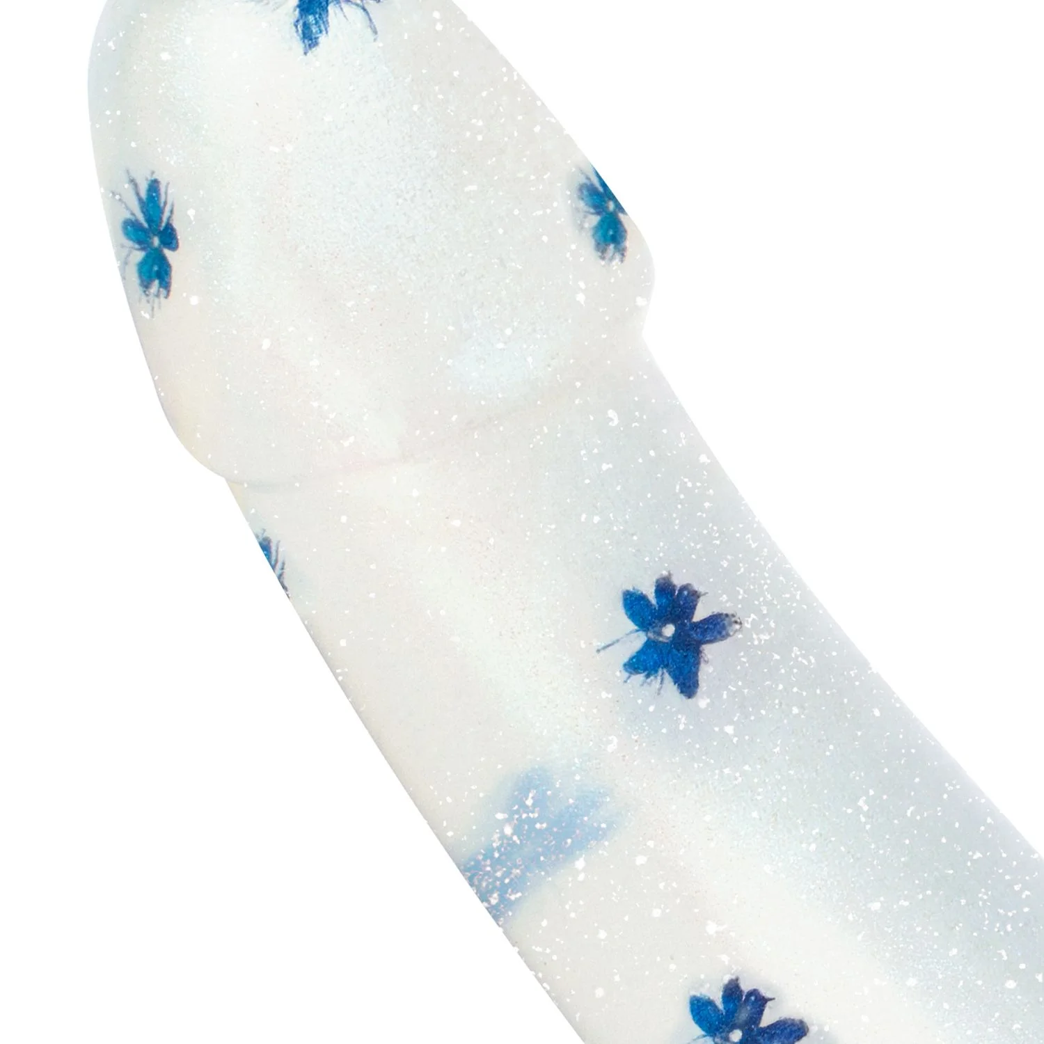 Dildo Collection Blossom Bliss Dildo – Blauw Glitterdesign 19 cm