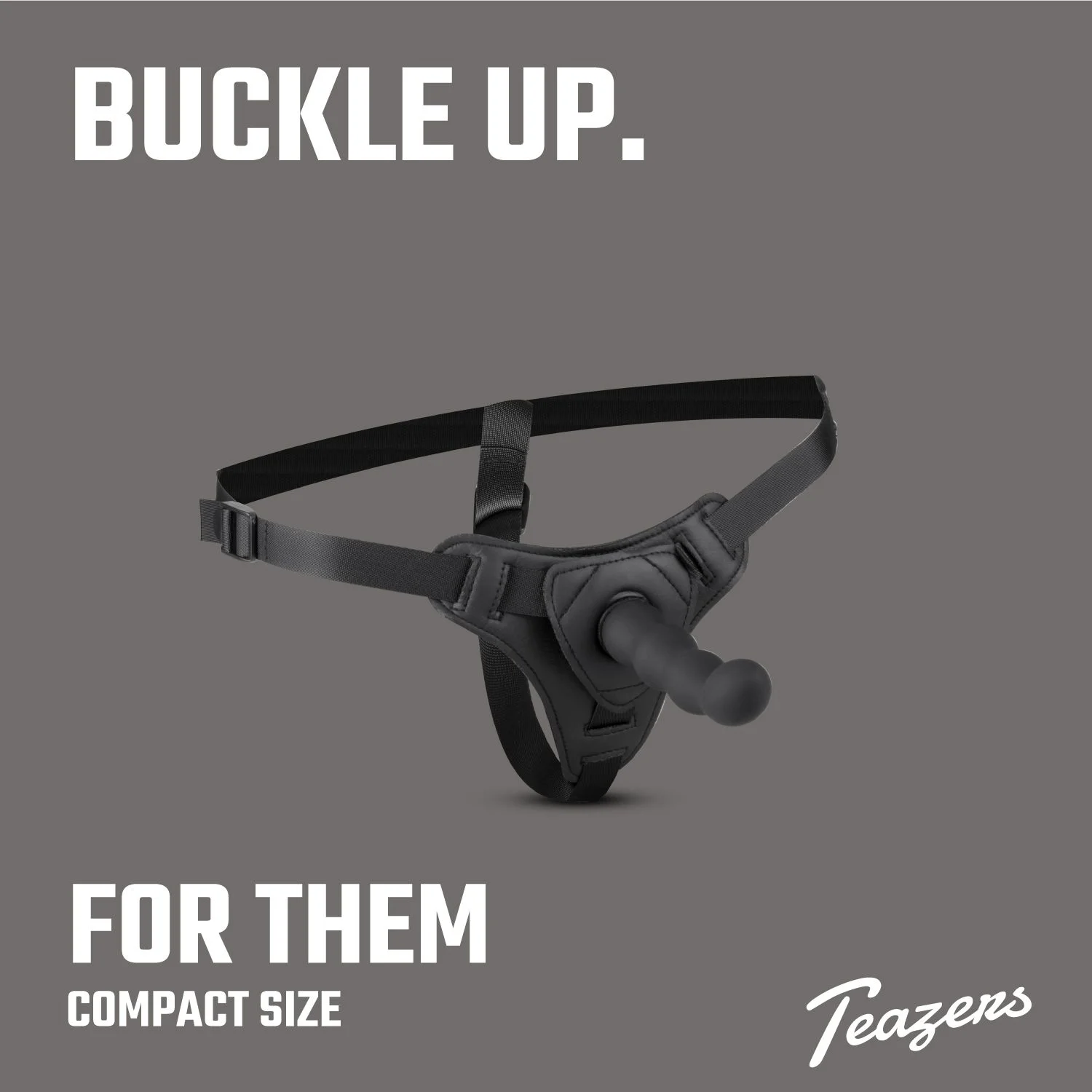 Teazers – Siliconen Strap-On Set – Zwart