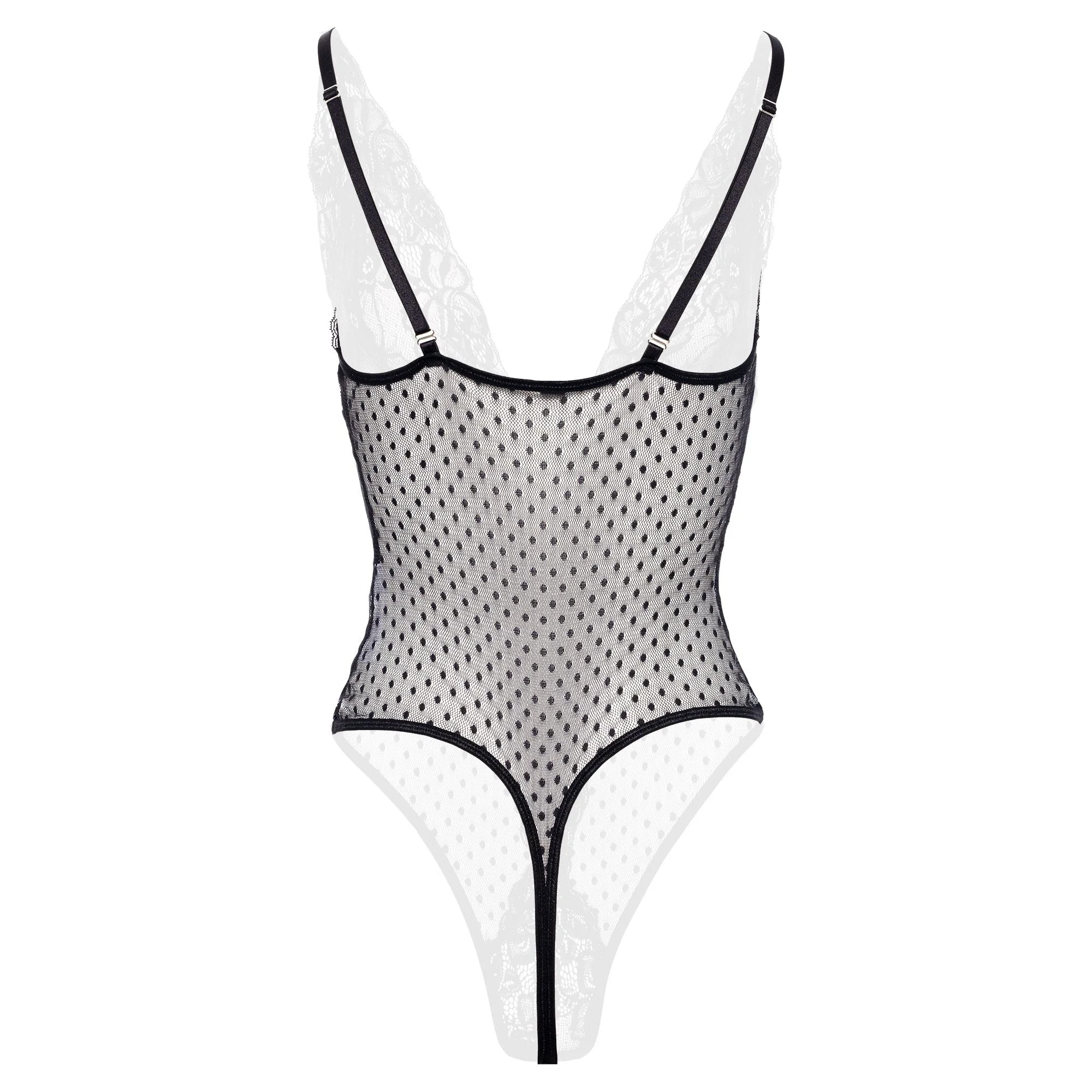 Christine - Body Dewi met Open Kruis - Zwart