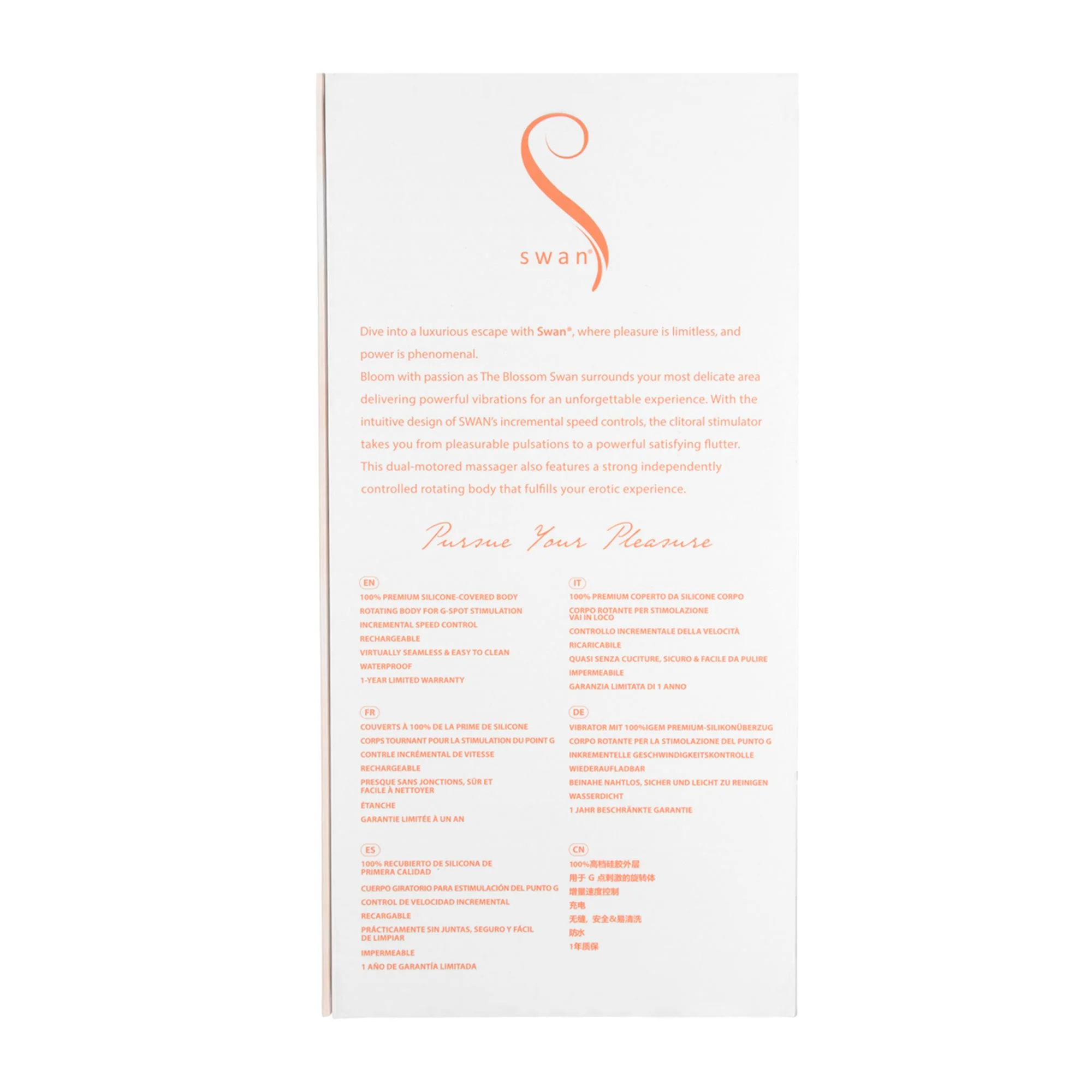 Swan - The Blossom Swan Rotating & Vibrating Peach