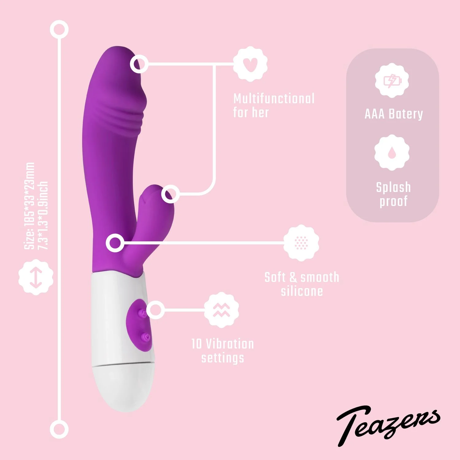 Teazers – Tarzanbocht Vibrator – Paars