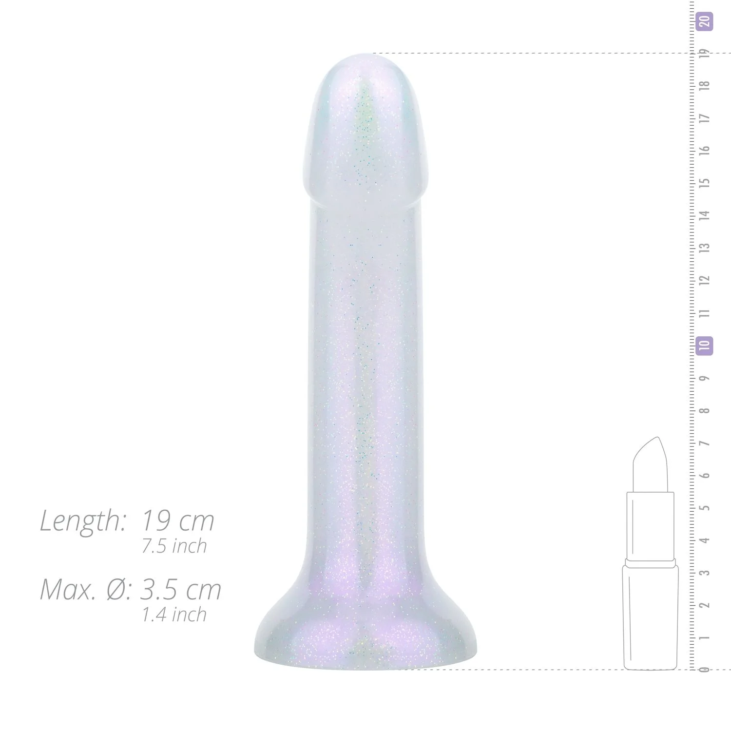 Mermaid Glitter Dildo - 19 cm