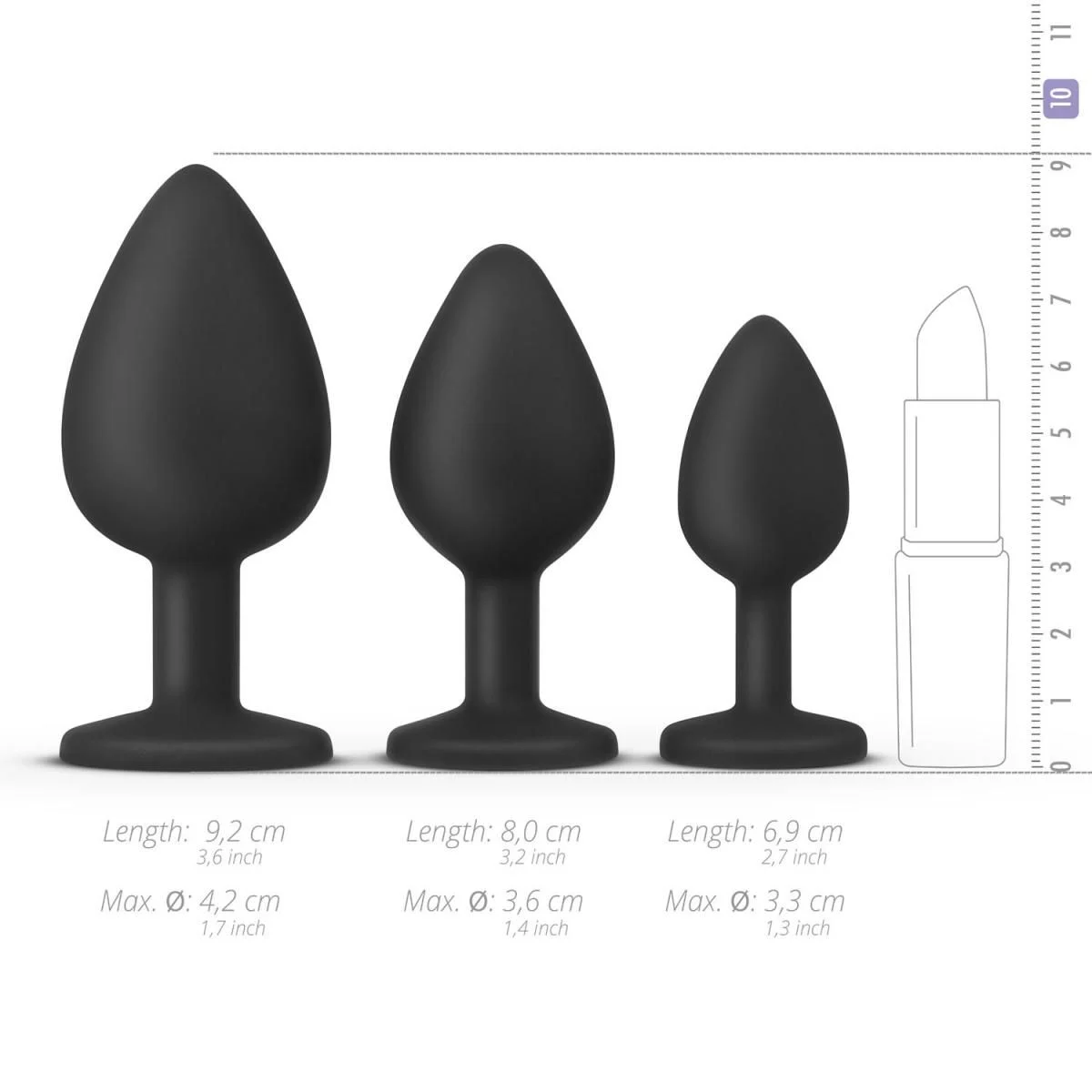 Teazers – Buttplug Set – Zwart