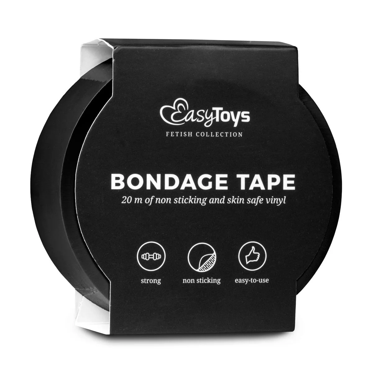 Fetish - Zwarte bondagetape - 20m