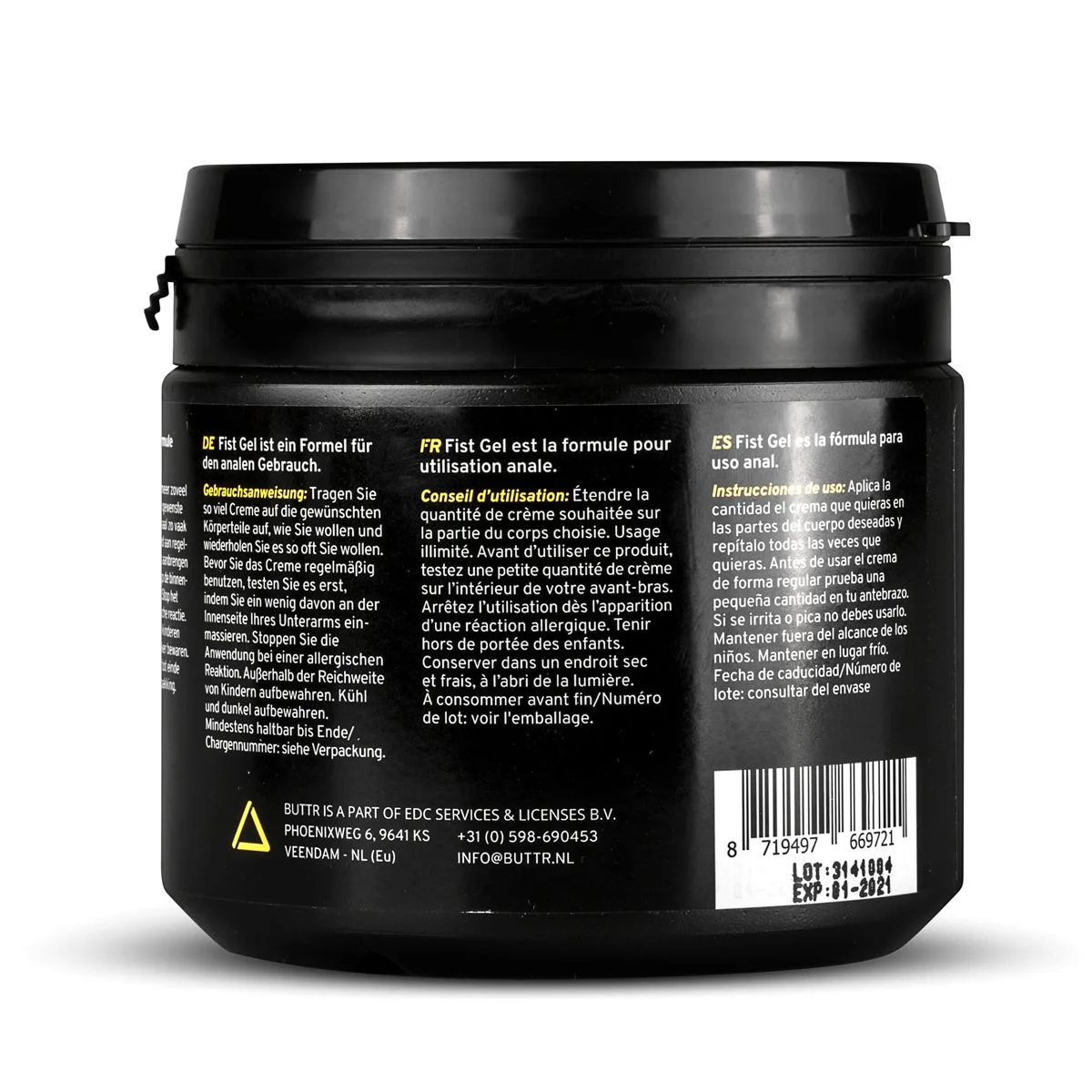 BUTTR - Fisting Gel Op Waterbasis - 500 ml