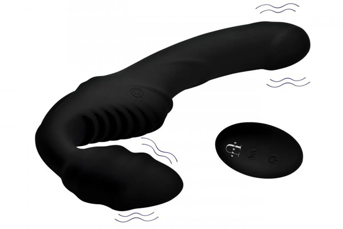 Pro Rider Strapless Strap-on Vibrator - Zwart
