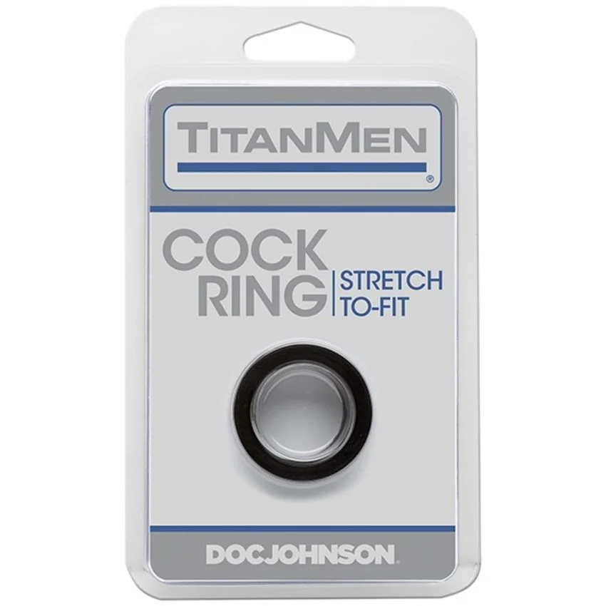 Doc Johnson - TitanMen Cock Ring - Zwart
