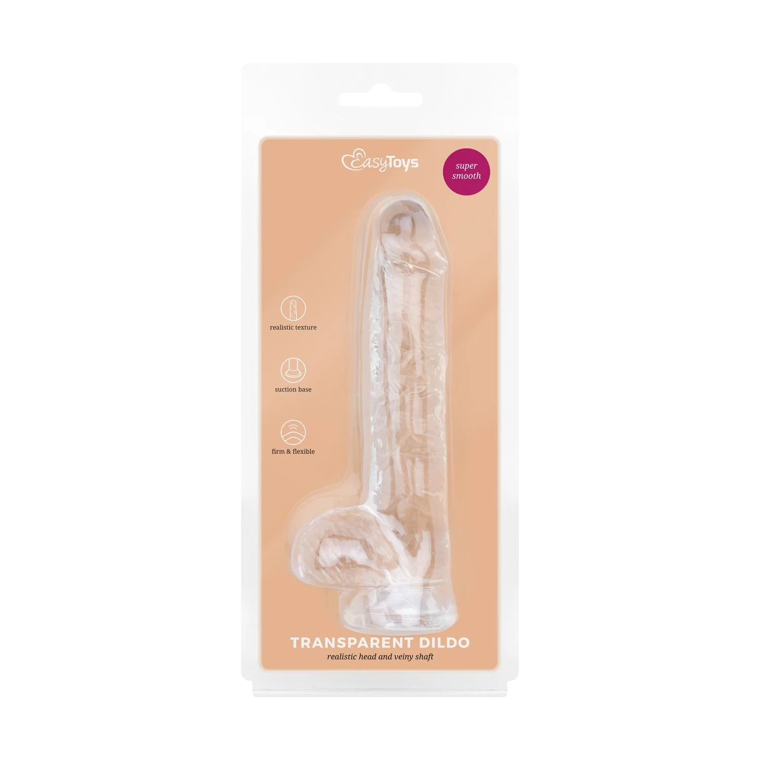 Jelly Dildo met Ballen - 15 cm