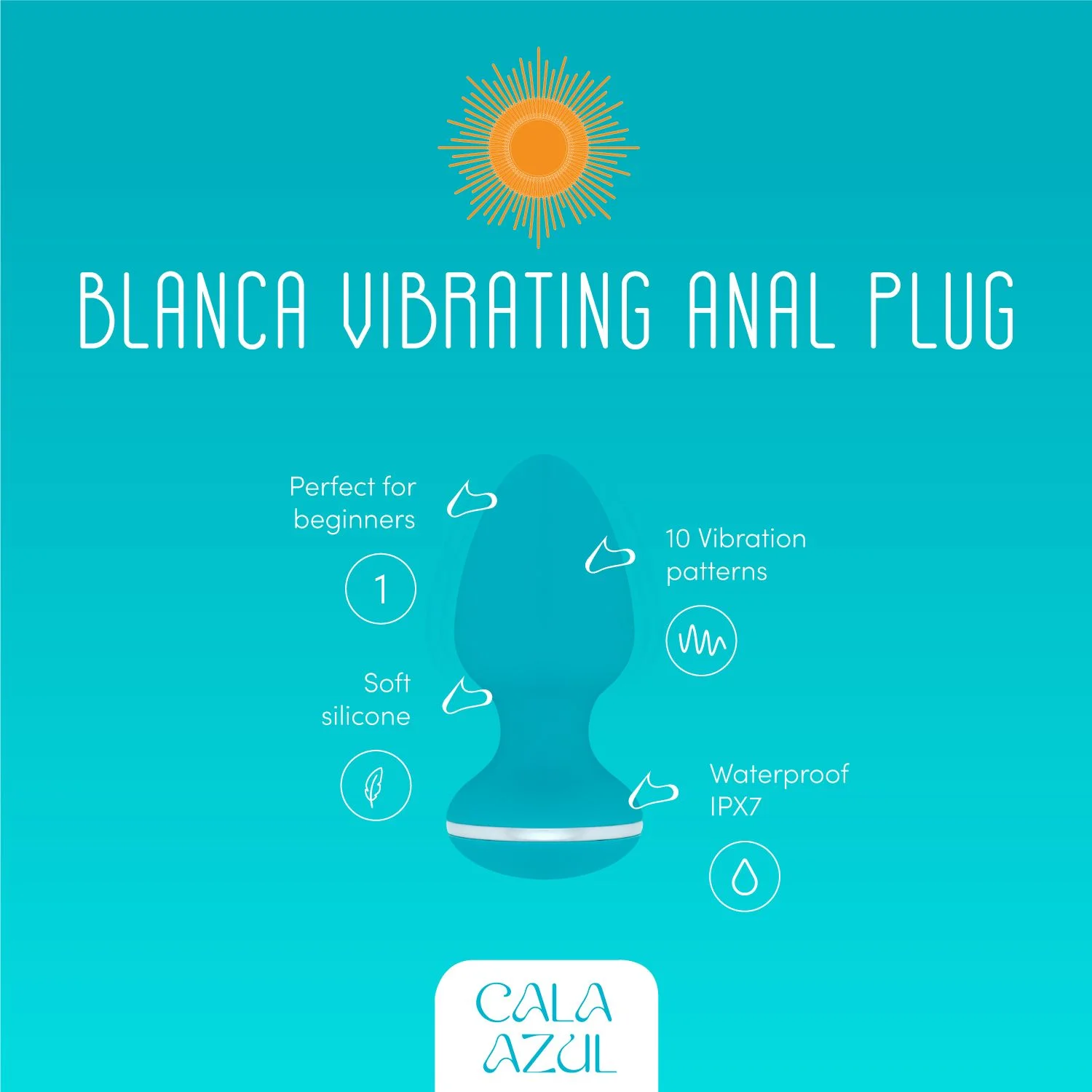 Teazers- Blanca Vibrerende Anaal Plug