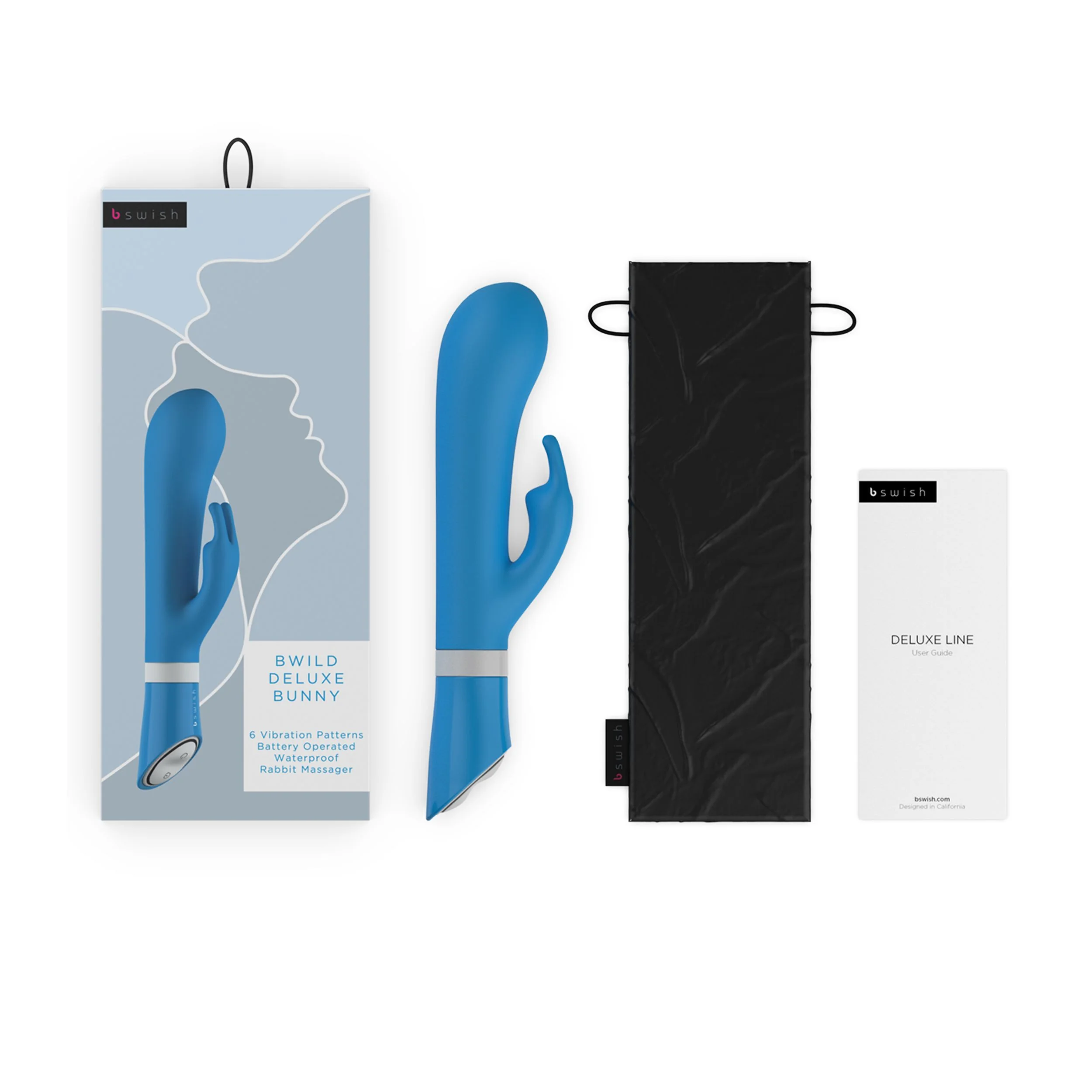 B Swish - bwild Deluxe Bunny Rabbit Vibrator Blauw