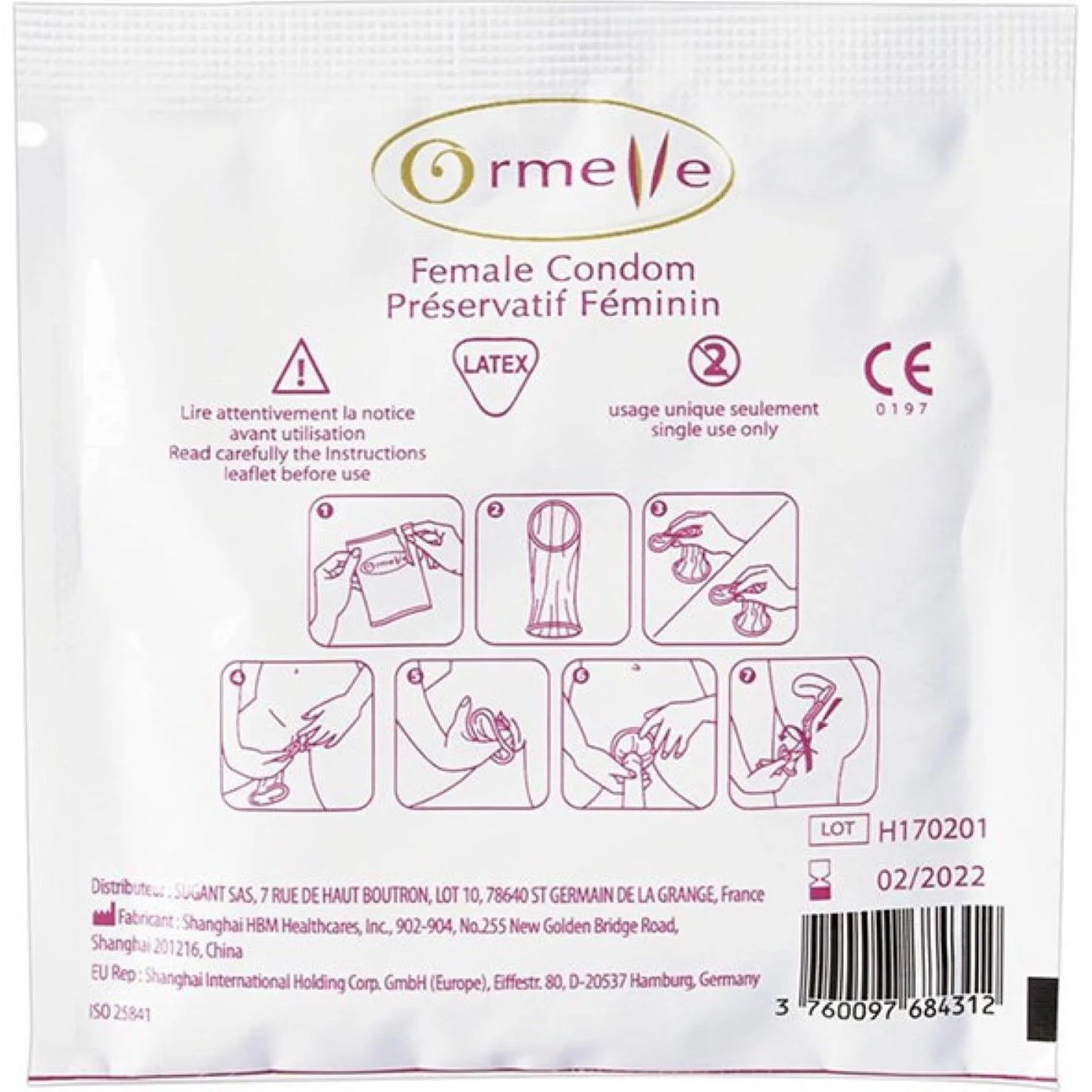 Ormelle vrouwencondoom 5 stuks